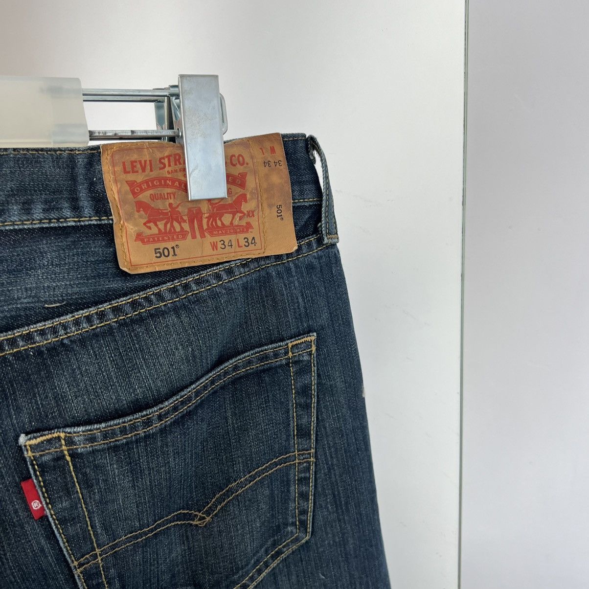 Levi's Vintage Y2K 501 Levi’s Blue Denim Baggy Jeans Size US 34 / EU 50 - 4 Thumbnail