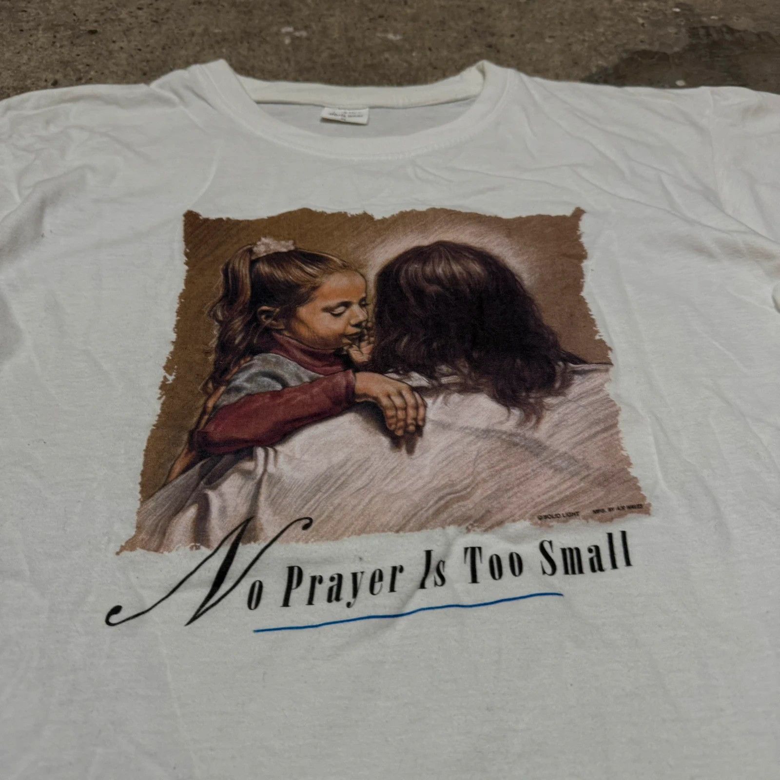 Band Tees Vintage Jesus T-shirt „no prayer is too small“ Size US XL / EU 56 / 4 - 2 Thumbnail
