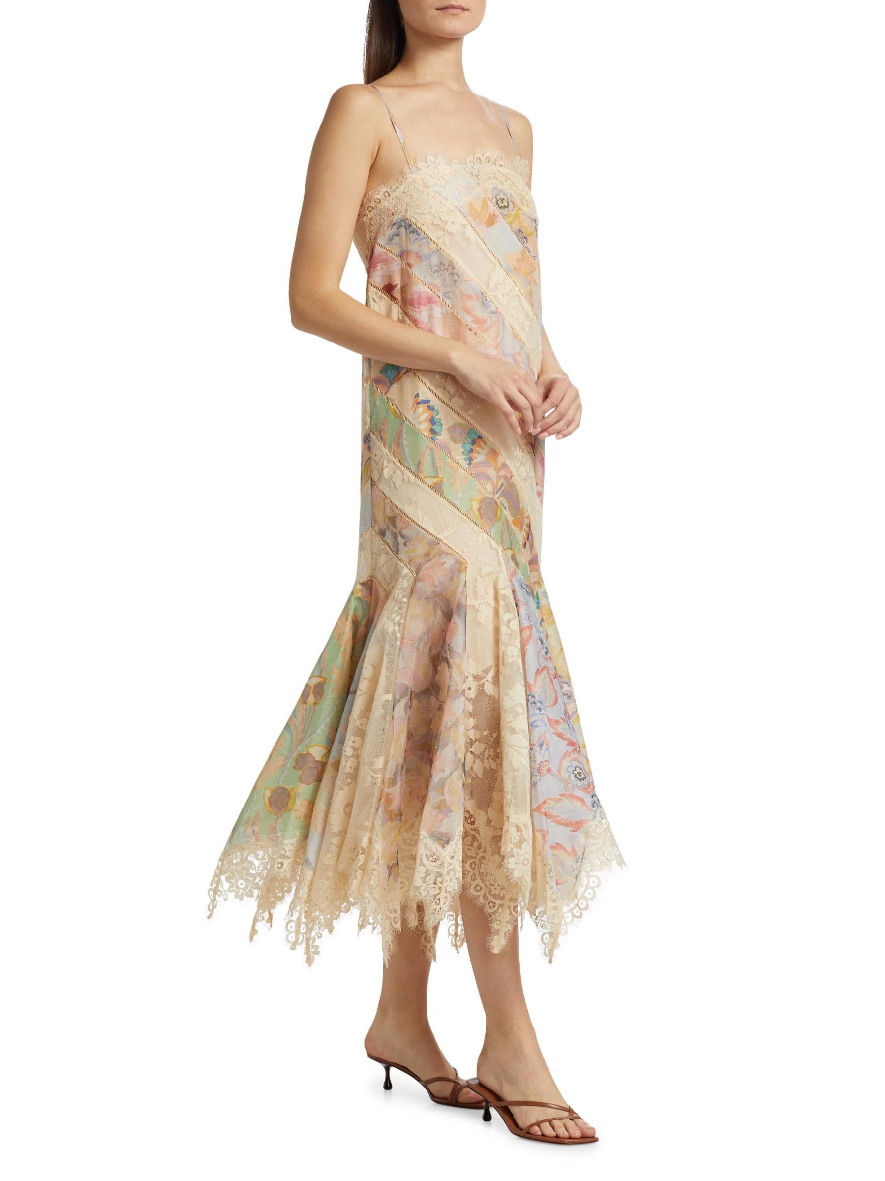 Zimmermann oc11z0925 Eden Spliced Slip Dress in Multicolor Size M / US 6-8 / IT 42-44 - 3 Thumbnail