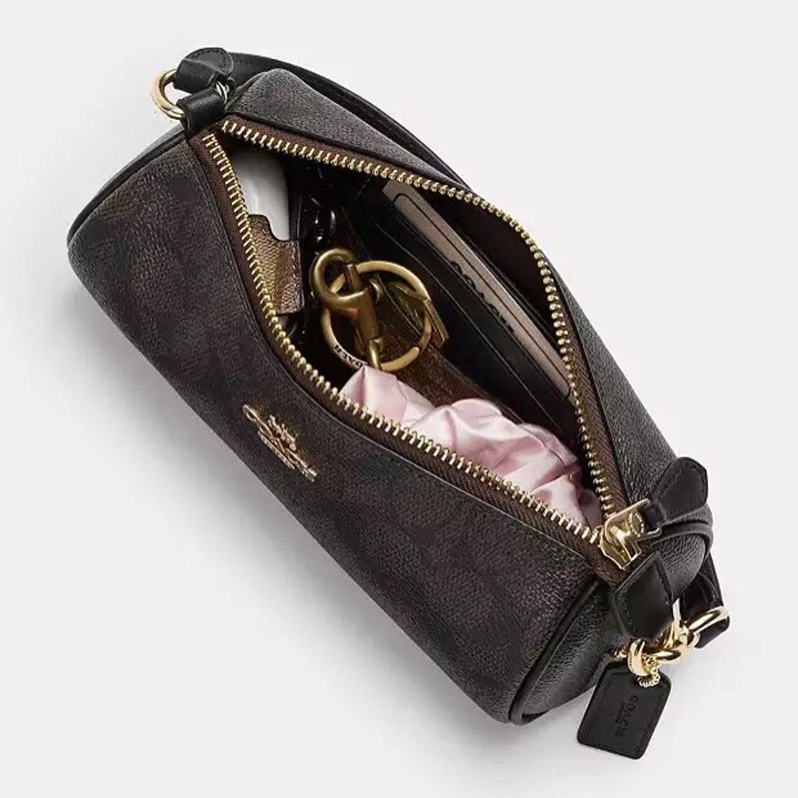 Coach NWT COACH Nolita Barrel Bag cw809 Gold /walnut /black Size ONE SIZE - 10 Thumbnail