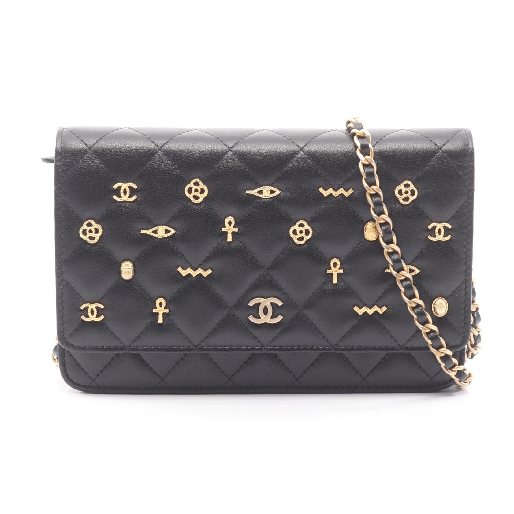 Chanel Chanel Chanel Matelasse Egypt Charm Lambskin Shoulder Bag Leather Shoulder Bag DUTY FREE for USA Size ONE SIZE - 1 Thumbnail
