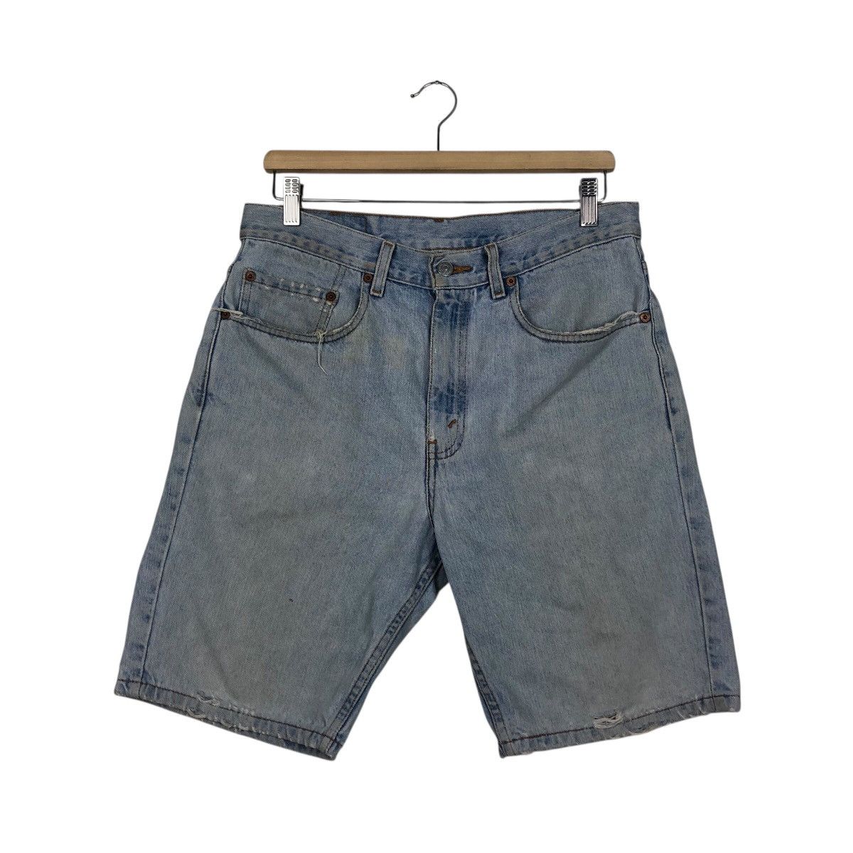 Levi's 📌Vintage Short Denim Jeans Levi's Lot 505 Biker Style Size US 32 / EU 48 - 2 Thumbnail