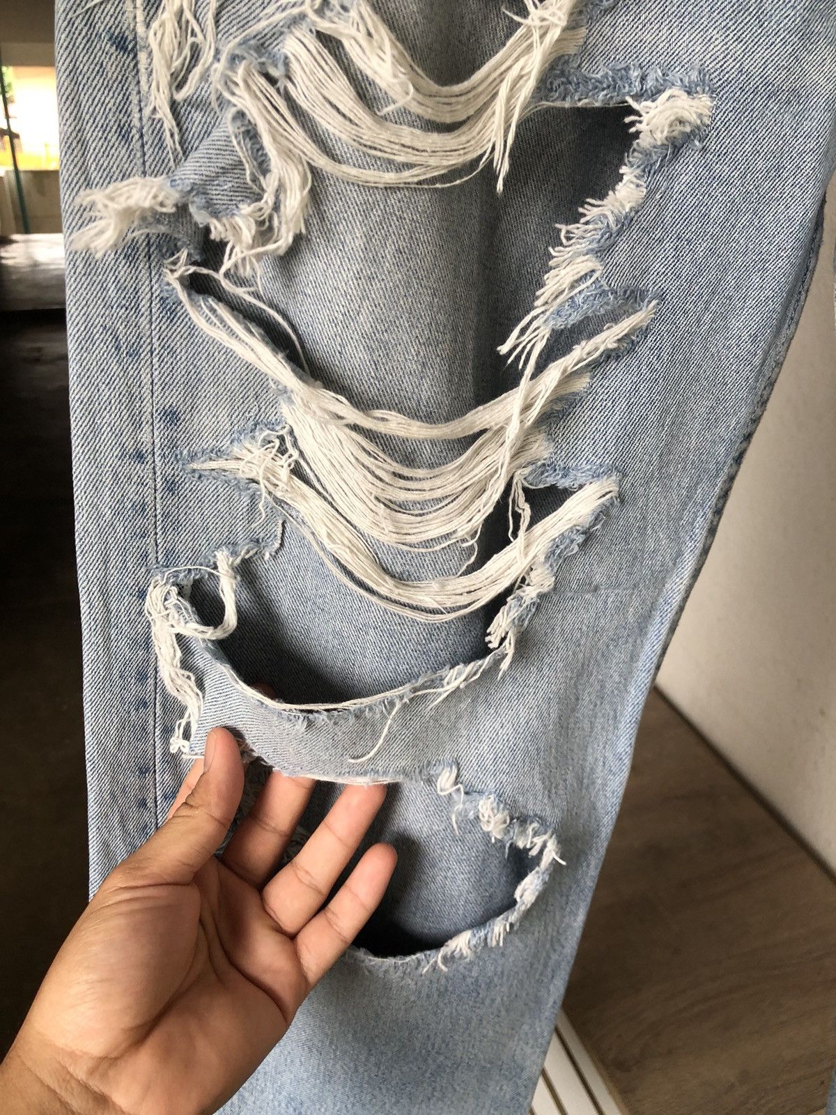 Levi's Kapital Style Vintage 90s Levis 501 Distressed Jeans Size US 30 / EU 46 - 7 Thumbnail