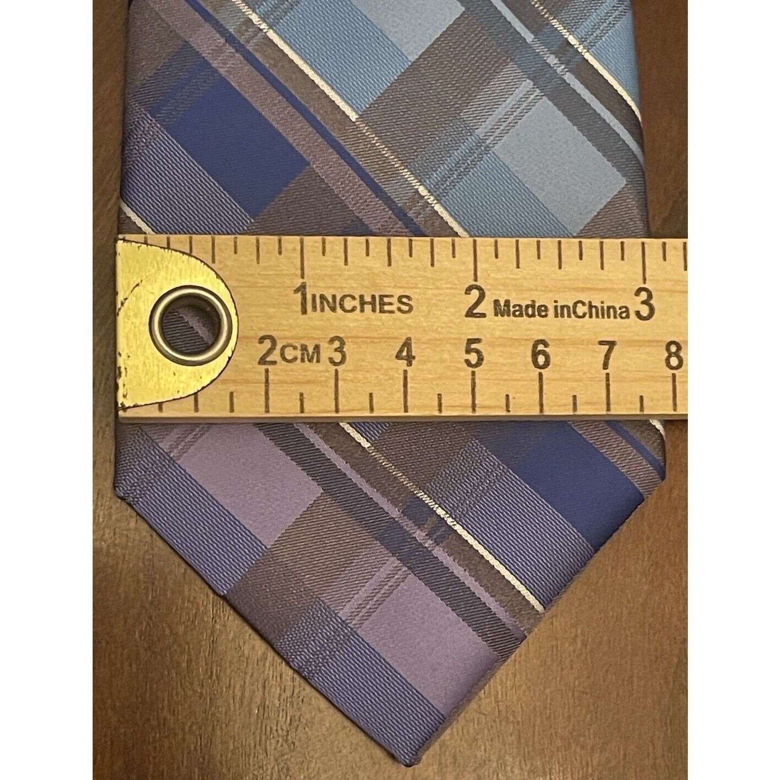 Arrow Arrow Blue Gray 100% Polyester Men’s Neck Tie Made In China Size ONE SIZE - 4 Thumbnail