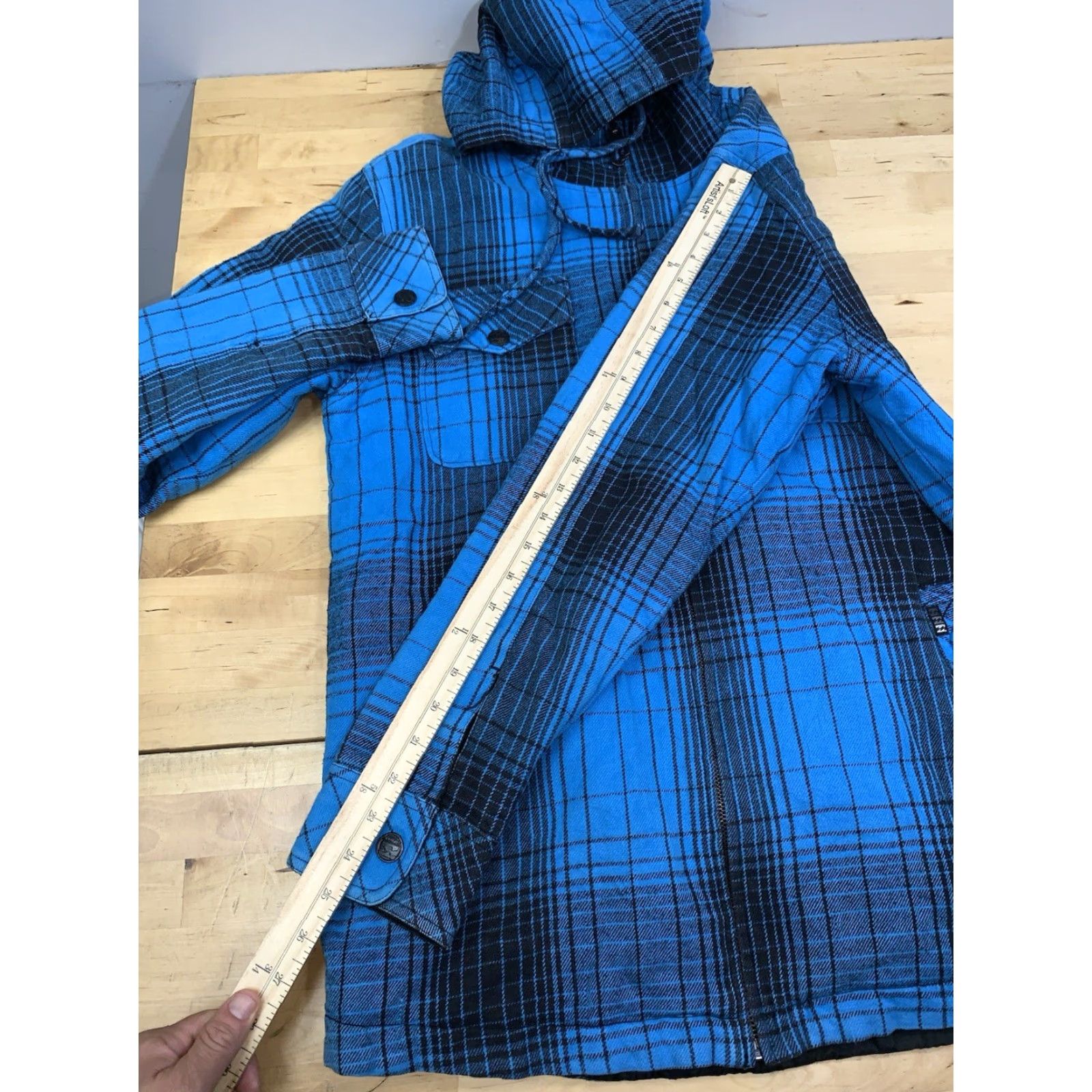 Billabong Billabong Jacket Mens S Plaid Reversible Hooded Full Zip Pockets Casual Blue Windbreaker Size US S / EU 44-46 / 1 - 6 Thumbnail