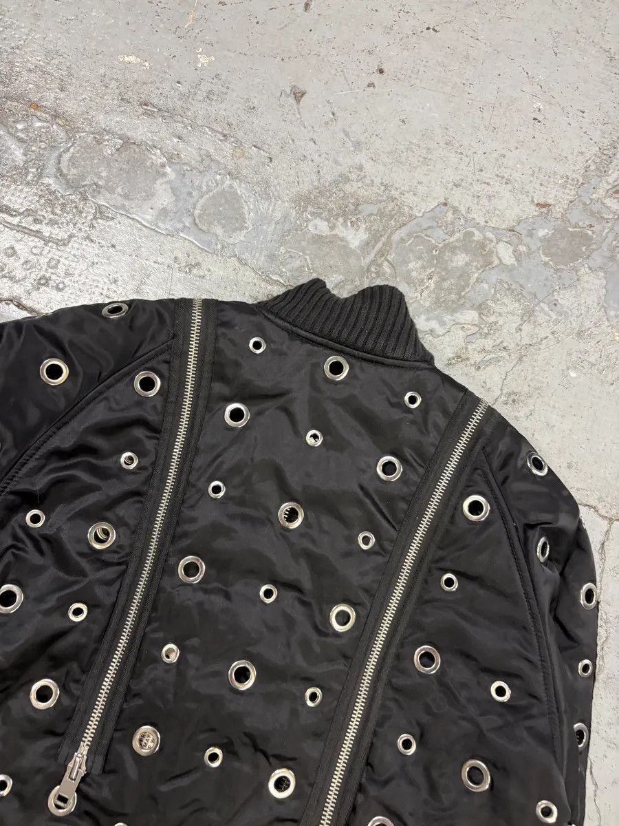 Diesel 2010s Diesel Black Nylon Eyelet Studded Bomber Jacket Size US S / EU 44-46 / 1 - 7 Thumbnail