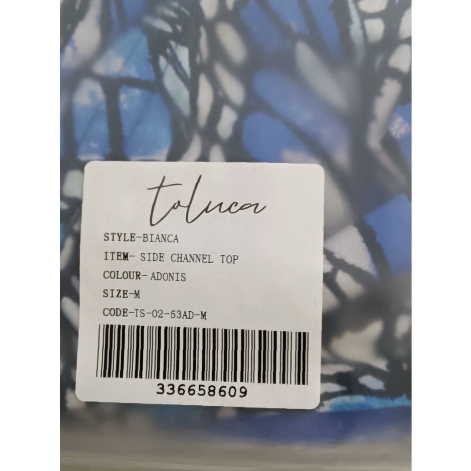 Chanel Toluca Bikini Top Shirt Women M Blue Adonis Spaghetti Strap Side Channel Swim Top Size M / US 6-8 / IT 42-44 - 6 Thumbnail