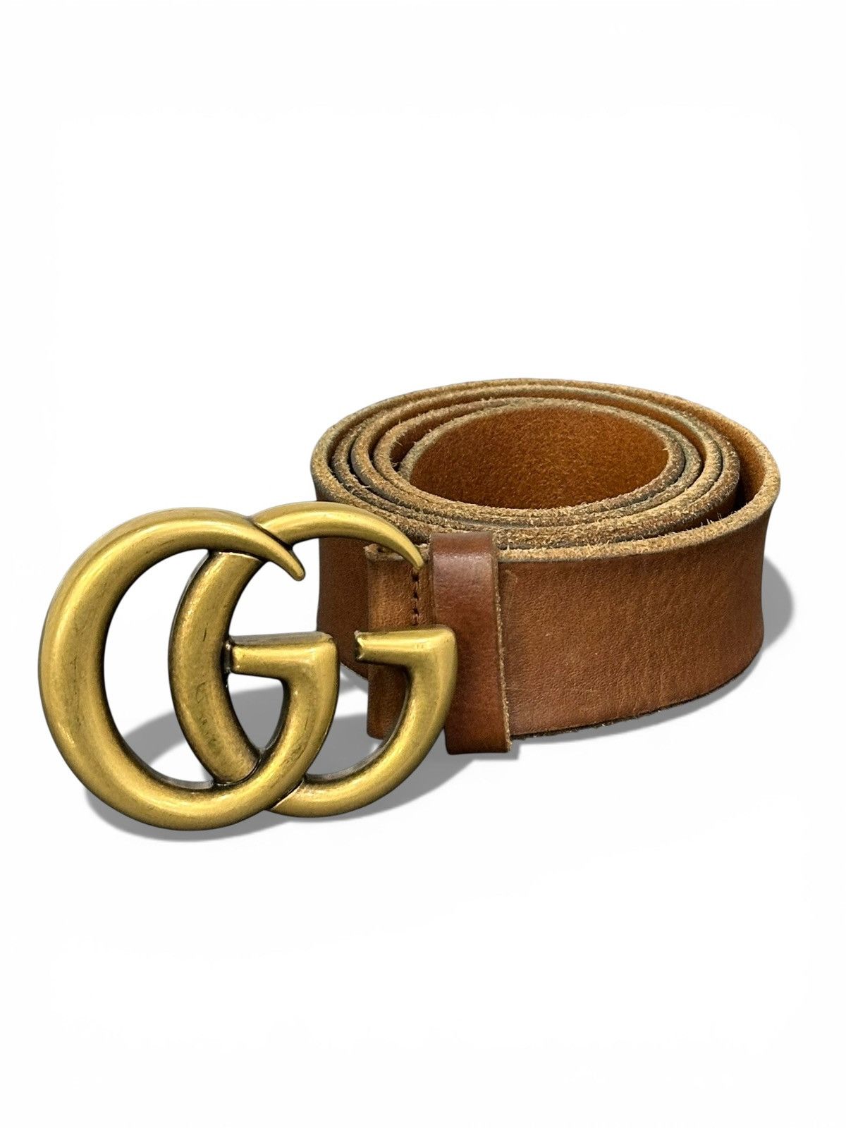 Gucci Gucci Brown Leather Belt Size 34 - 1 Thumbnail