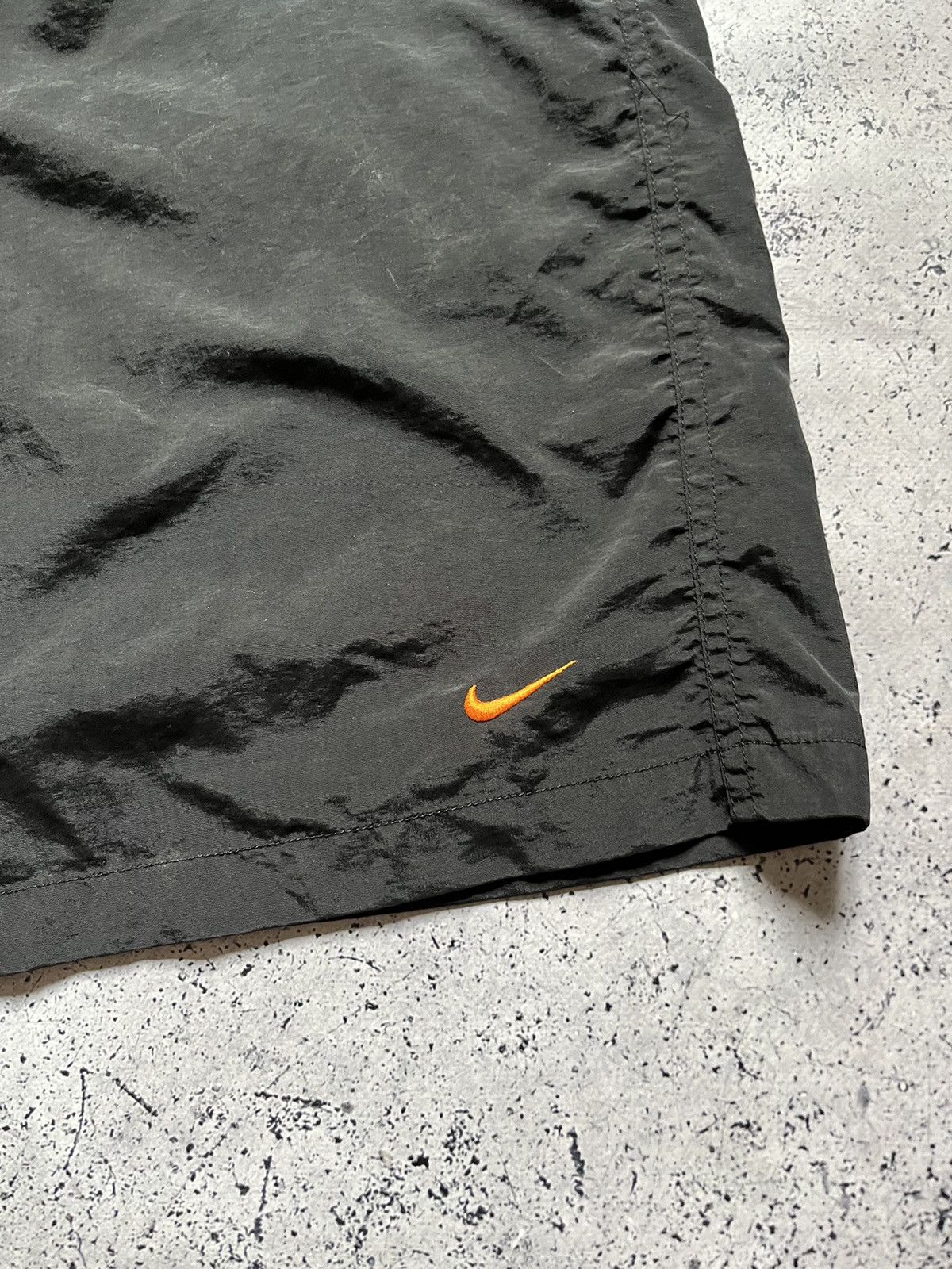Nike × Vintage Vintage Nike Nylon Metal Shorts Small Swoosh Drill Y2K USA Size US 36 / EU 52 - 2 Thumbnail