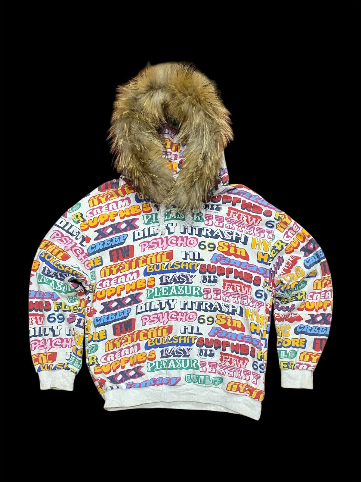 Hysteric Glamour × If Six Was Nine × Japanese Brand Y2K Pajaja All Over Print Fur Hoodie If six Was Nine Style Size US M / EU 48-50 / 2 - 1 Thumbnail