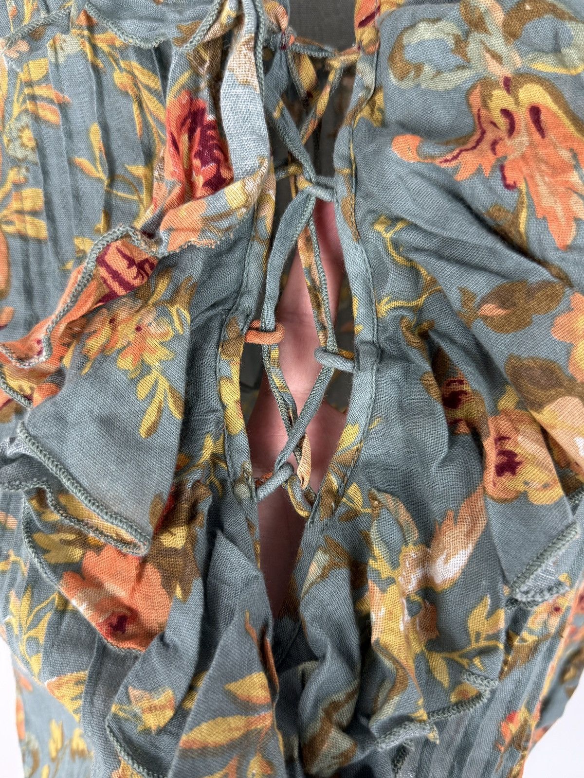 Denim & Supply Ralph Lauren Denim&Supply Avery Swing Floral Cotton 3/4 Sleeve Blouse M Size M / US 6-8 / IT 42-44 - 5 Thumbnail
