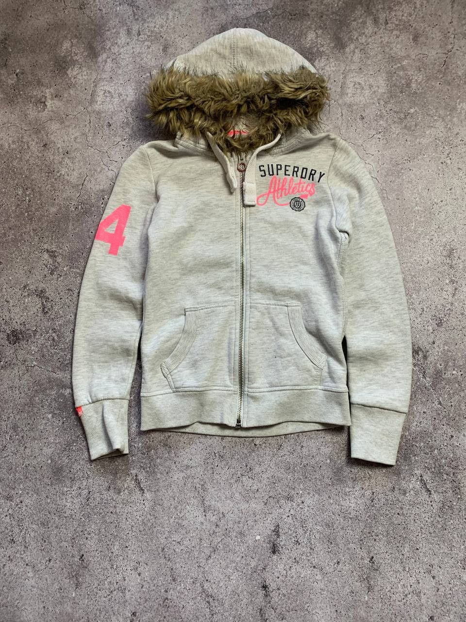 Superdry 00s Superdry Faux Fur Zip Hoodie If Six Was Nine LGB Style Size XS / US 0-2 / IT 36-38 - 1 Thumbnail