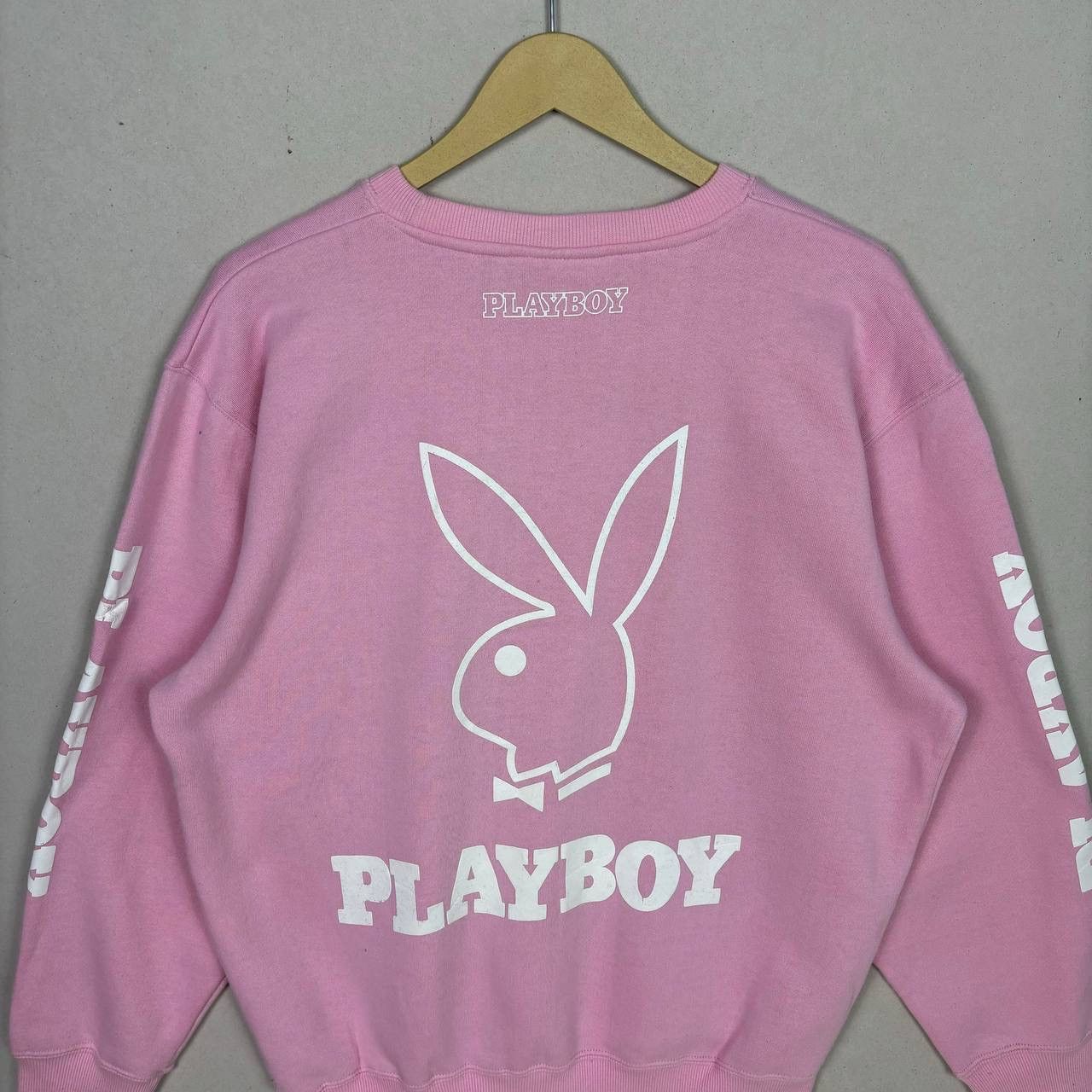 Playboy Pink Playboy Bunny Big Logo Sweatshirt Jumper Crewneck Size US XL / EU 56 / 4 - 3 Thumbnail