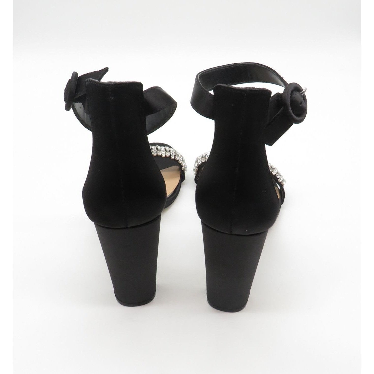 Other Jewel By Badgley Mischka Women's Black Sandals Rhinestone Ac Size US 10 / IT 40 - 3 Thumbnail