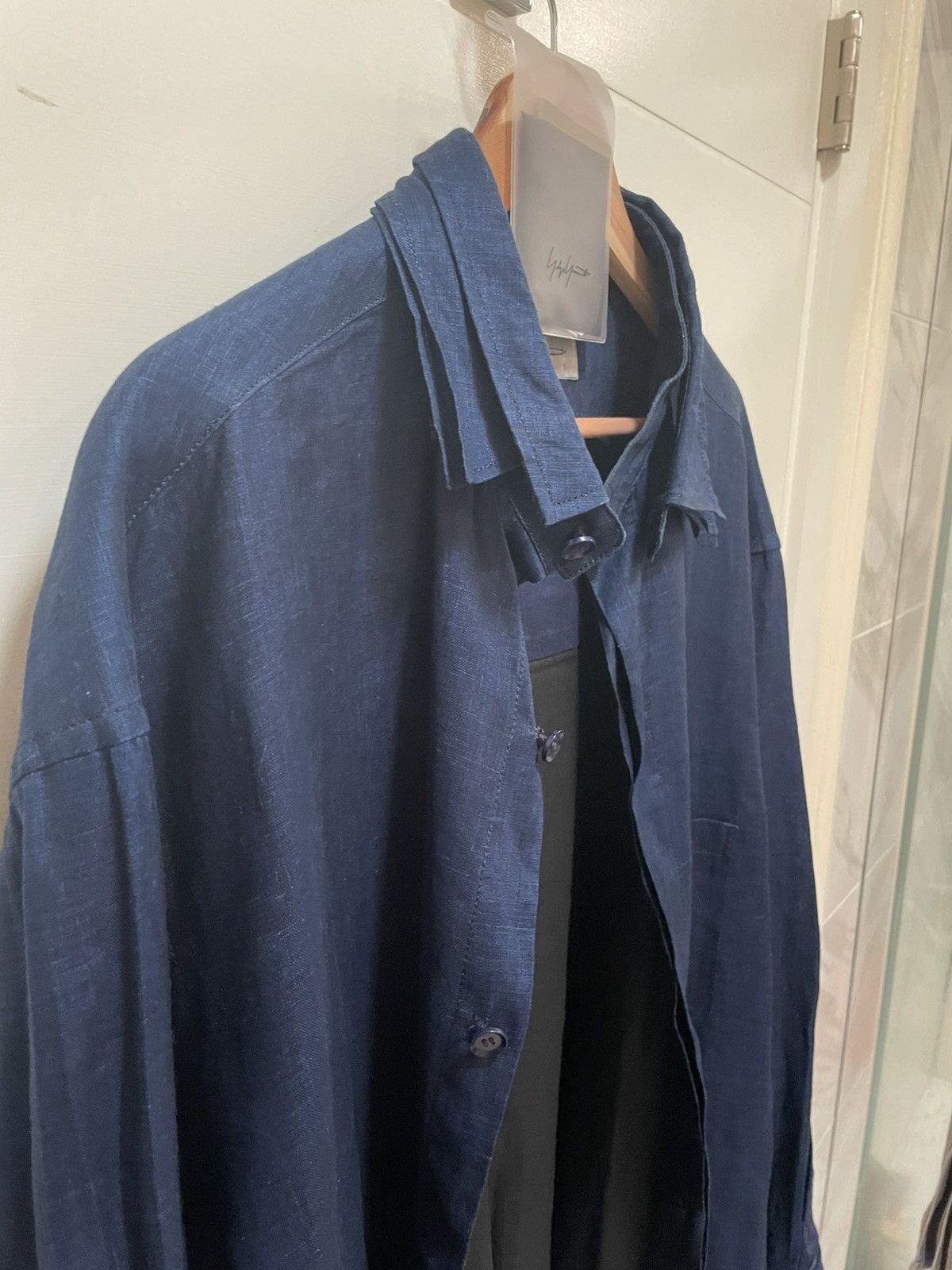Yohji Yamamoto Yohji Yamamoto Pour Homme S/S 23 Spare Collar Long Shirt Size US L / EU 52-54 / 3 - 9 Thumbnail