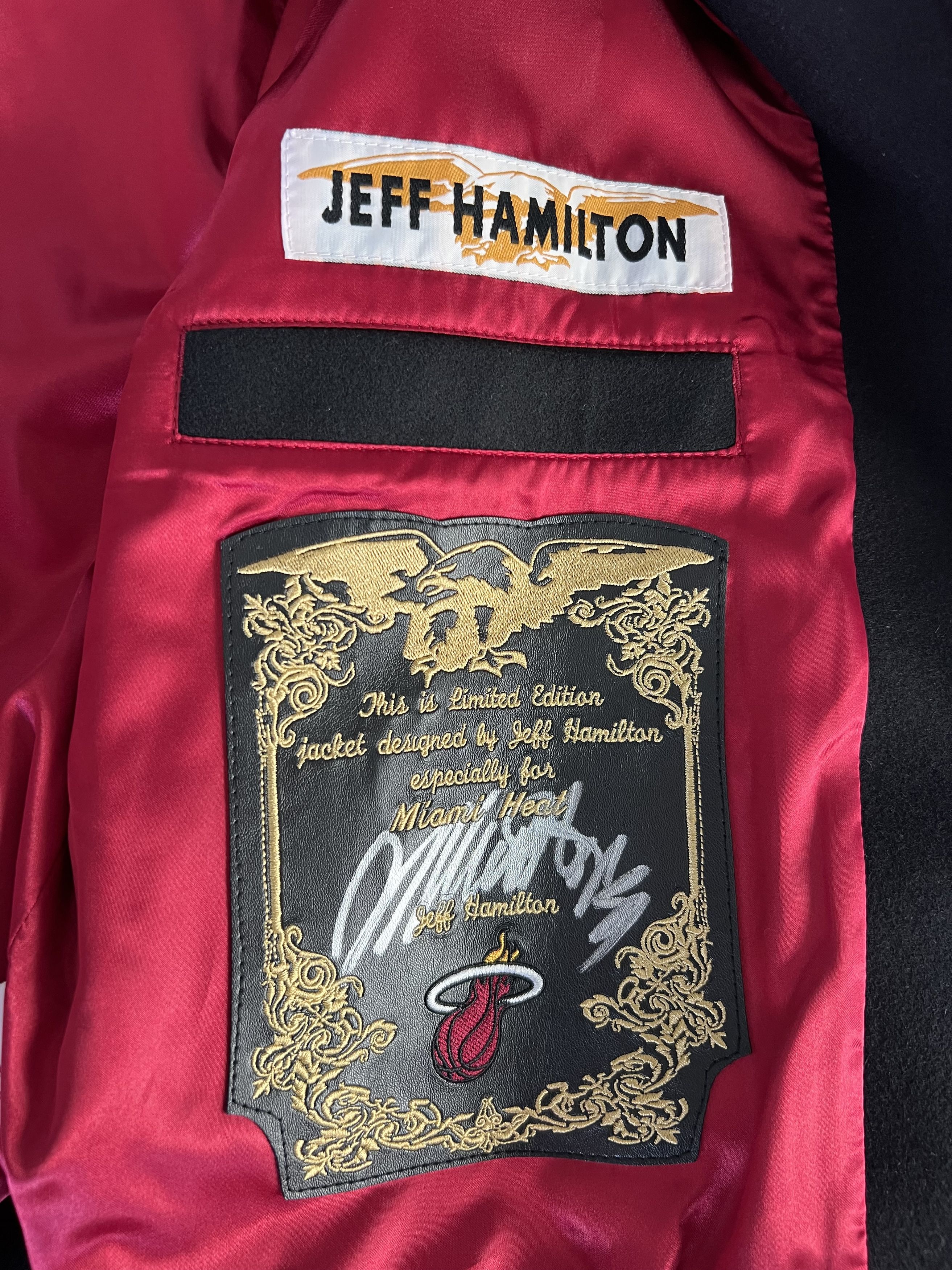 Jeff Hamilton Jeff Hamilton Miami Heat Wool and Leather Varsity Jacket Size US L / EU 52-54 / 3 - 10 Thumbnail