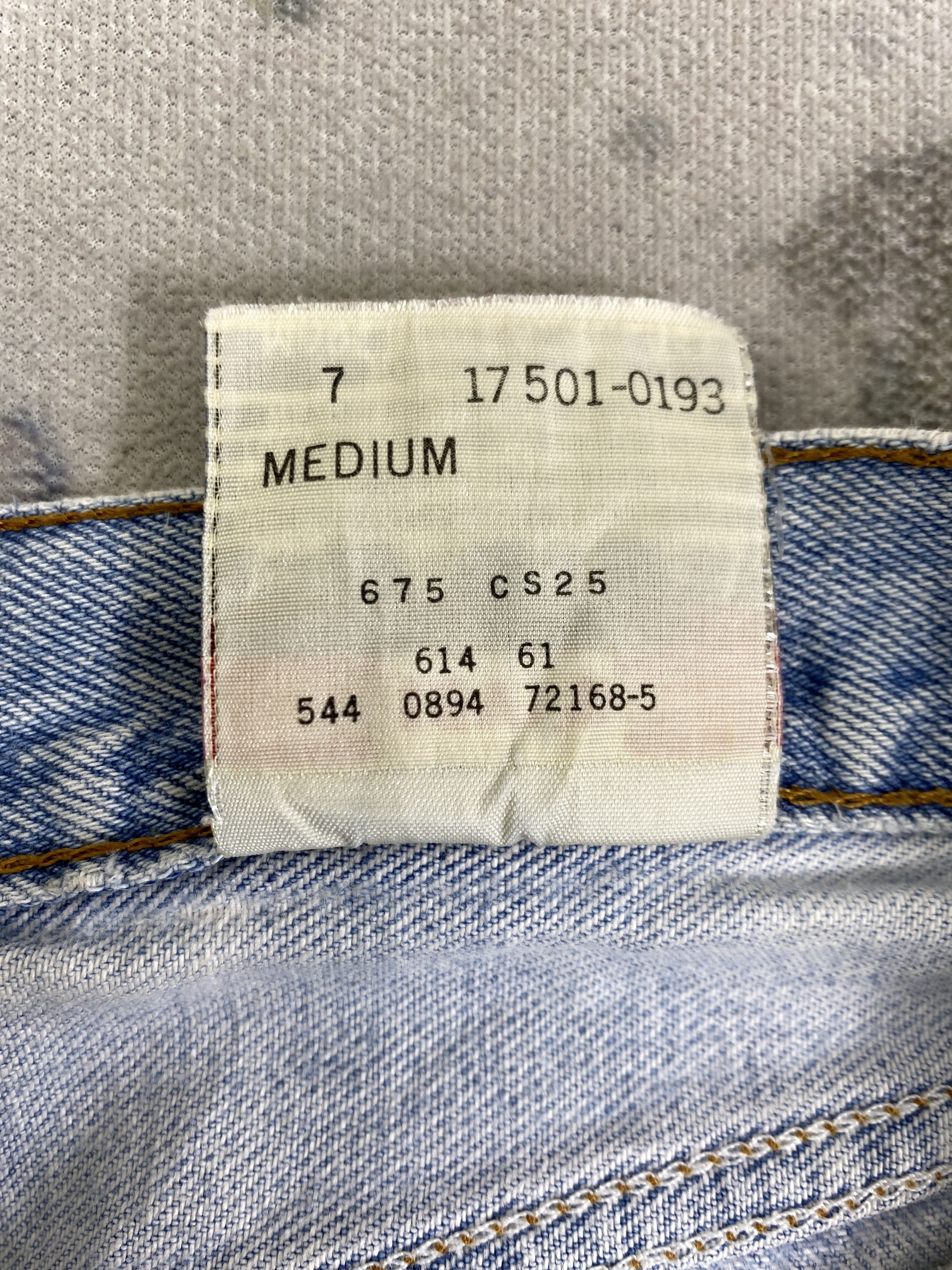 Levi's 90's Light Blue Wash Vintage Levi's 501 USA 25x28 -JN1598 Size US 26 / EU 42 - 10 Thumbnail