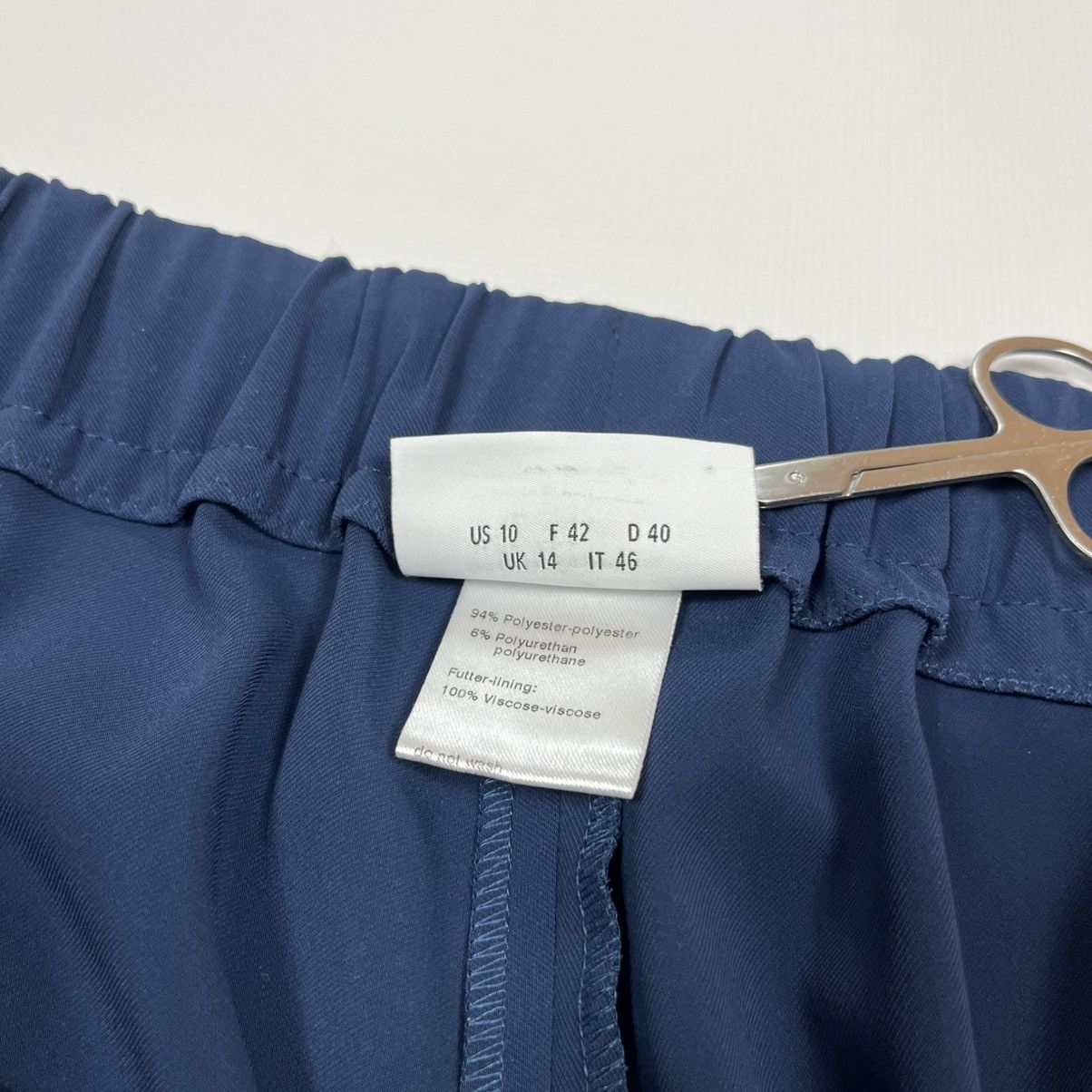 Akris Akris Punto Navy Blue Elastic Waist Tapered Pants Size US 12 Size 34" / US 12 / IT 48 - 17 Thumbnail