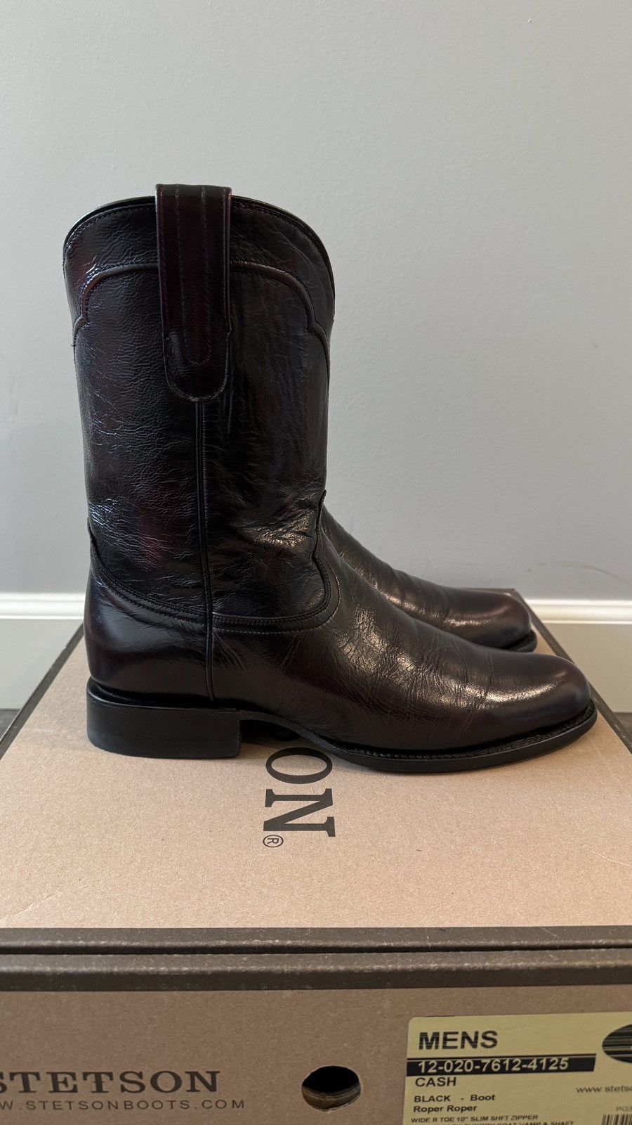 Stetson Stetson Cash Zip Roper Black Cherry Cowboy Boots Sz 9.5D Size US 9.5 / EU 42-43 - 3 Thumbnail