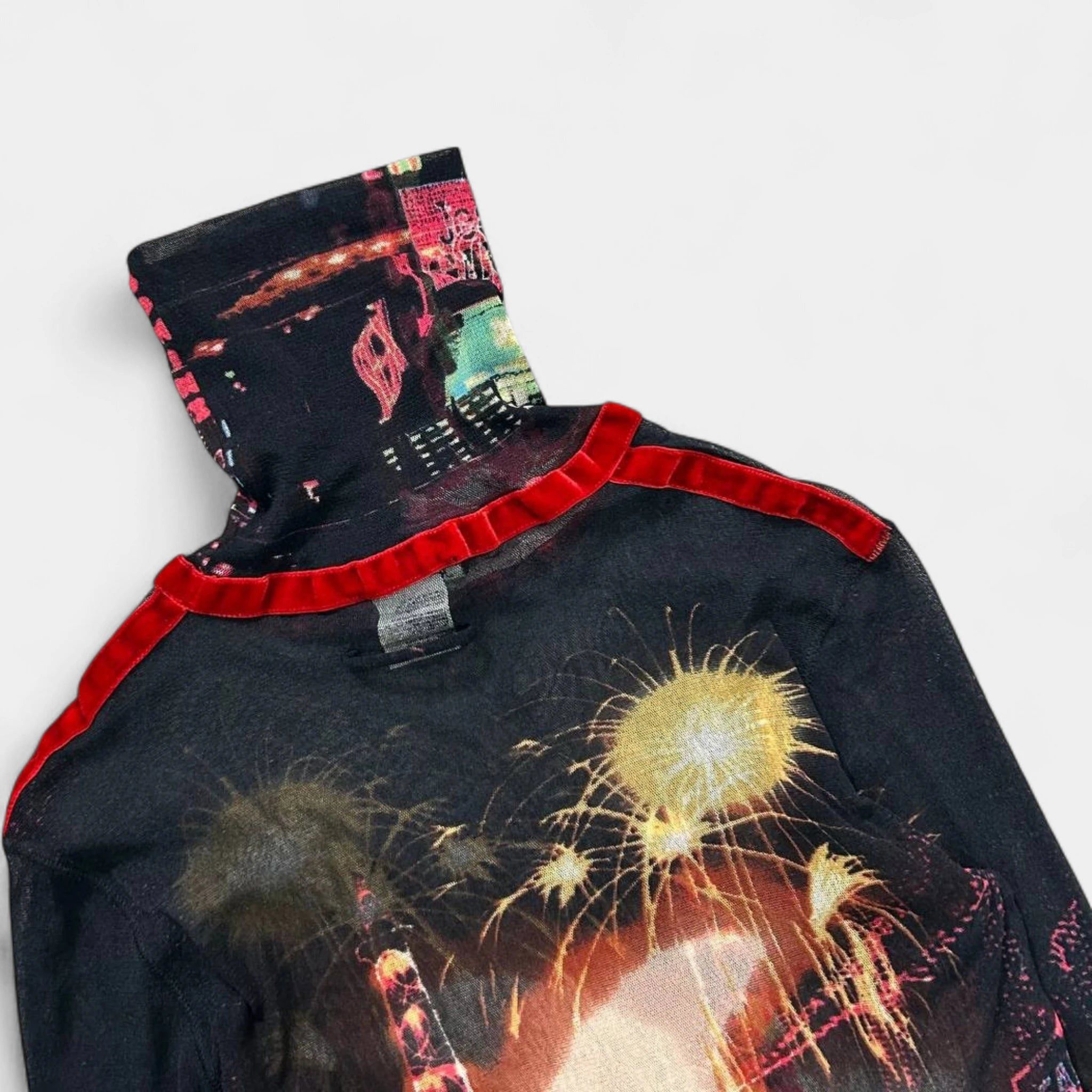 Jean Paul Gaultier Jean Paul Gaultier "Pigalle" Paris Lights Mesh Graphic Longs Size US M / EU 48-50 / 2 - 7 Thumbnail
