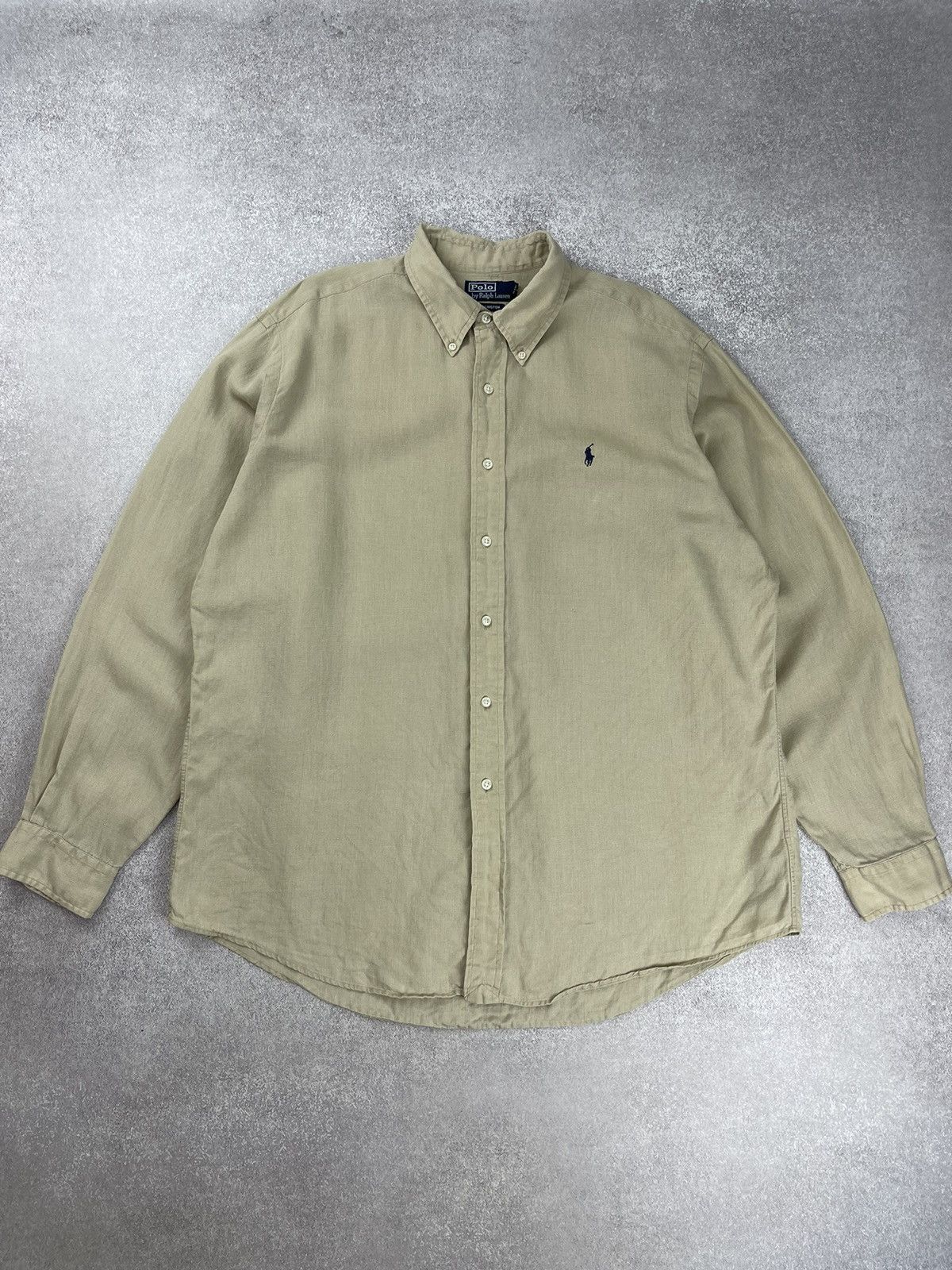 Polo Ralph Lauren × Ralph Lauren × Vintage Vintage Polo Ralph Lauren Linen Ellington Shirt Size US XL / EU 56 / 4 - 1 Thumbnail