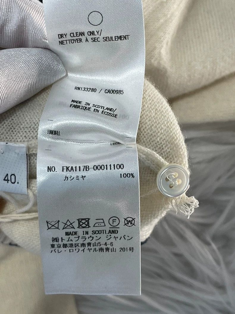 Thom Browne Thom Browne White American goat hair high collar sweater Size S / US 4 / IT 40 - 4 Thumbnail