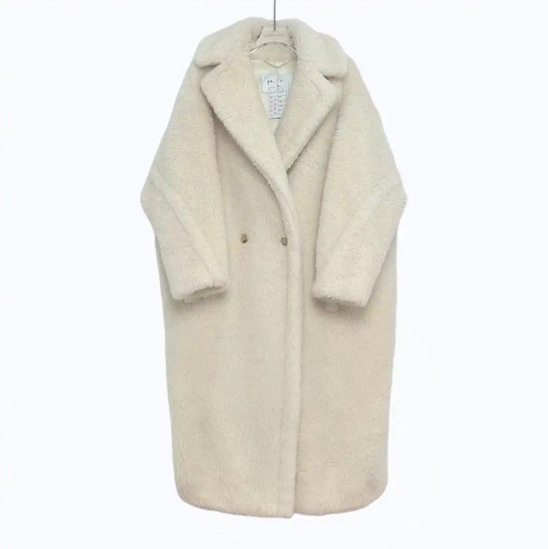 Max Mara MaxMara White Alpaca Wool Women's Coat 0089 Size S / US 4 / IT 40 - 1 Thumbnail