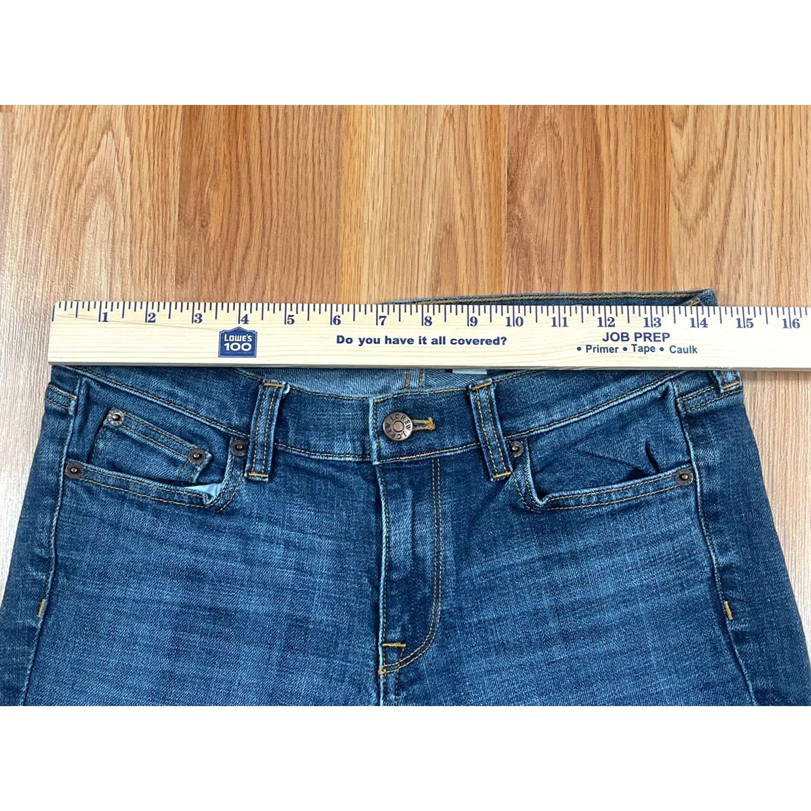 Denime J Crew Jeans Womens Size 27R Skinny Stretch Blue Denim Mid Rise Size 27" / US 4 / IT 40 - 3 Thumbnail