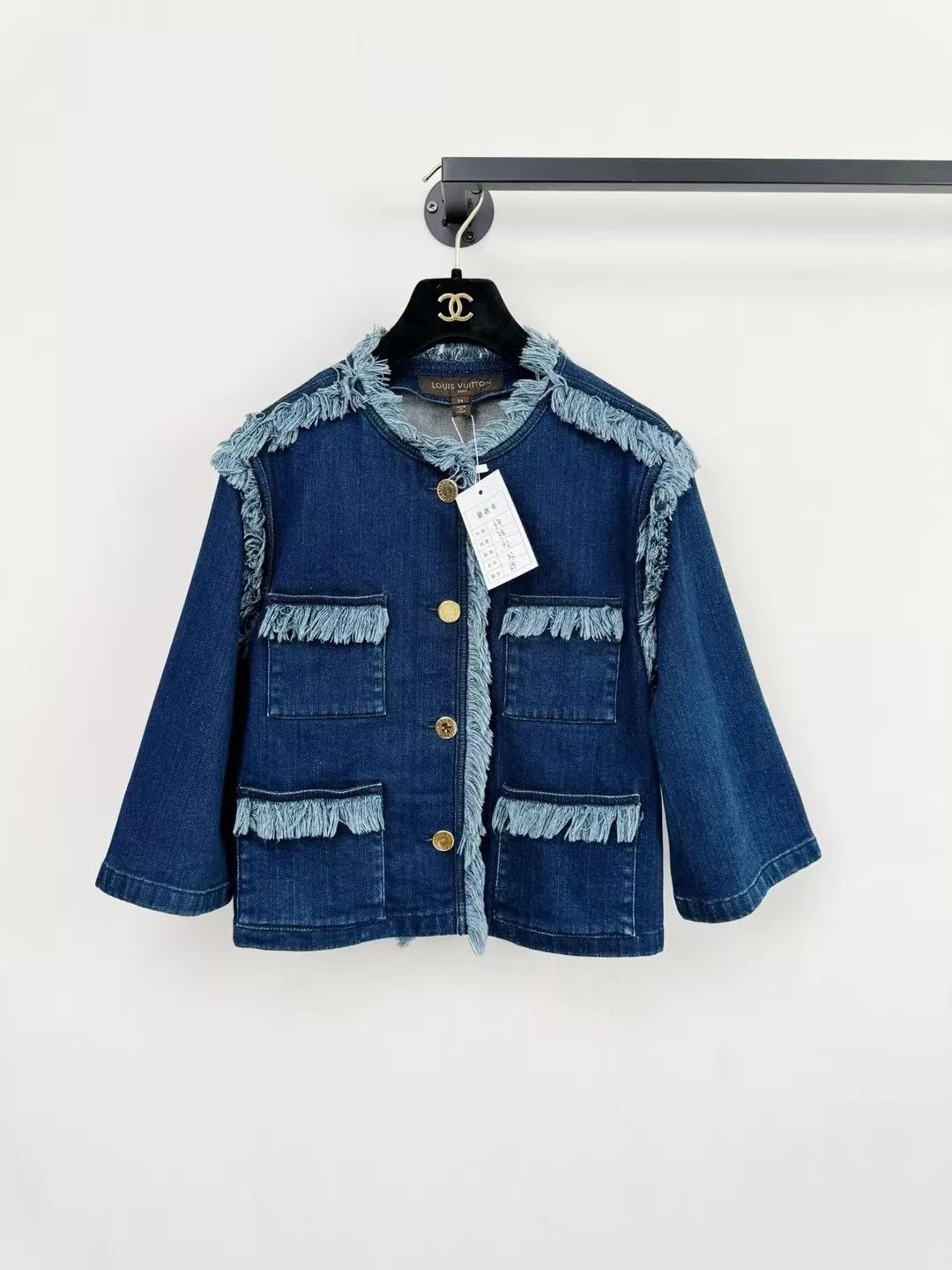 Louis Vuitton LV Denim Jacket & Skirt Set Women's 34 Worn 3x Size XS / US 0-2 / IT 36-38 - 2 Thumbnail