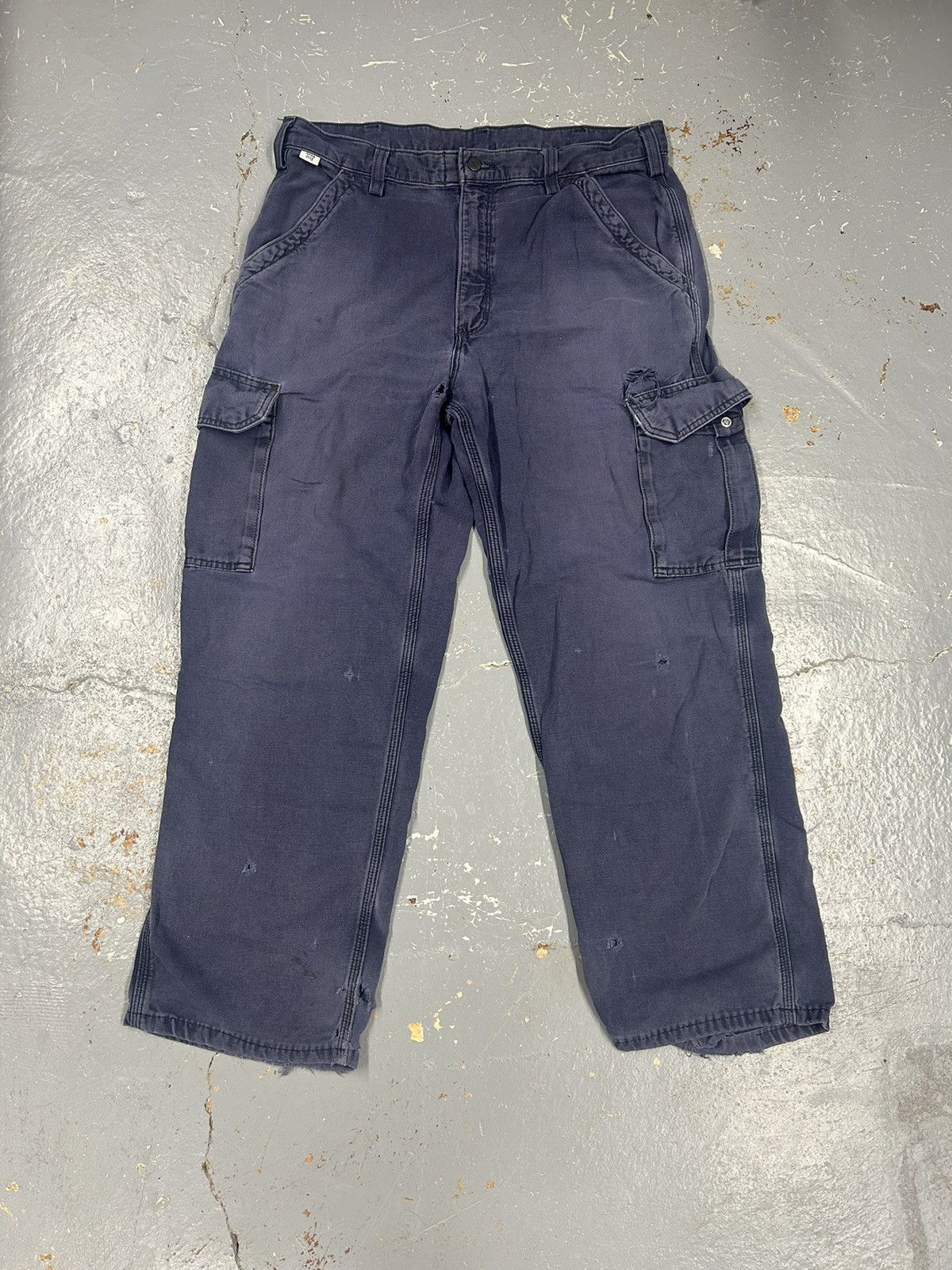 Carhartt × Vintage Crazy Y2K Faded Distressed Carhartt Workwear Cargo Pants Size US 36 / EU 52 - 1 Thumbnail