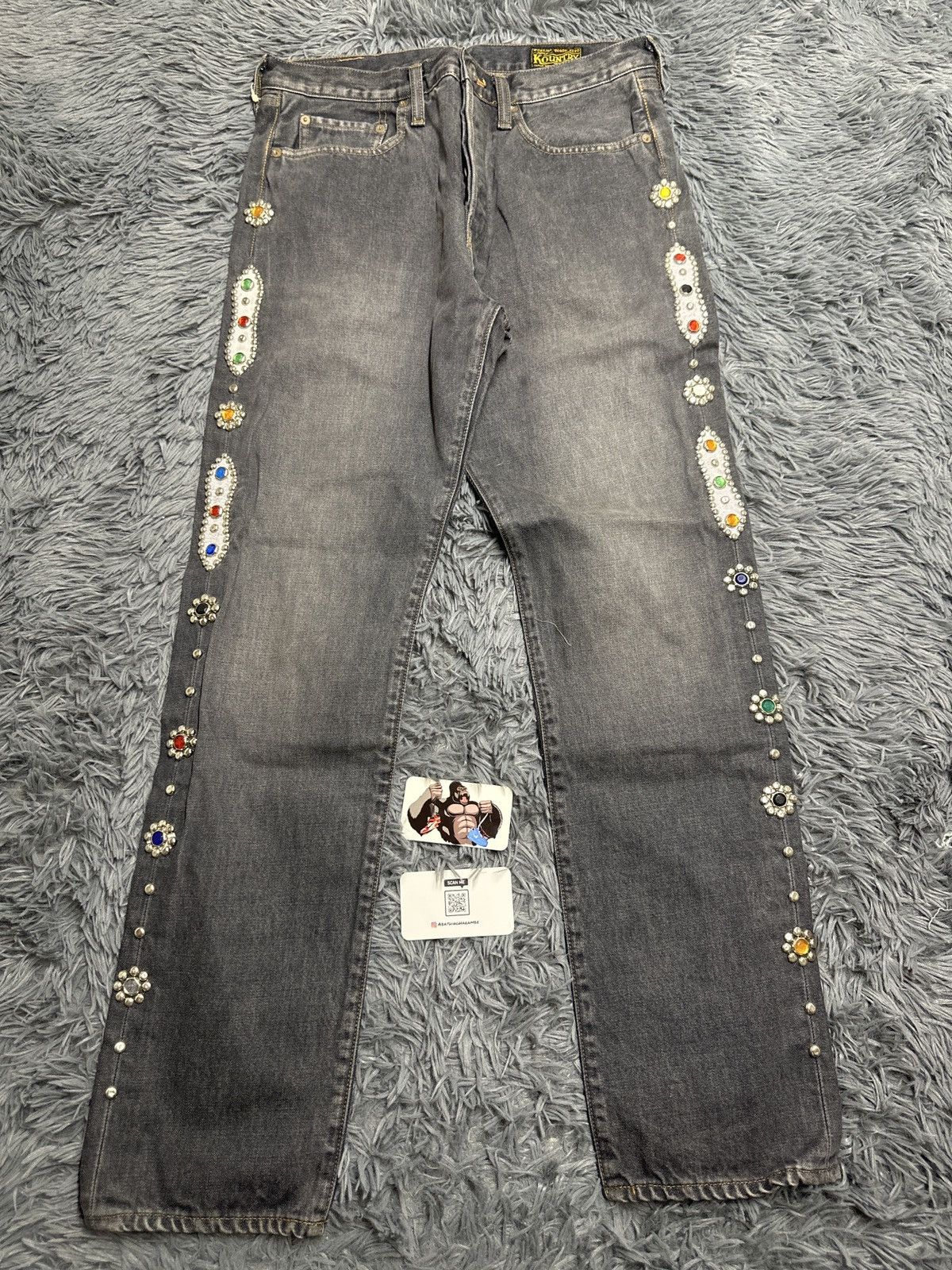 Kapital Kapital Kountry 14oz 5P Monkey CISCO Jeans (studded remake) Size US 32 / EU 48 - 2 Thumbnail