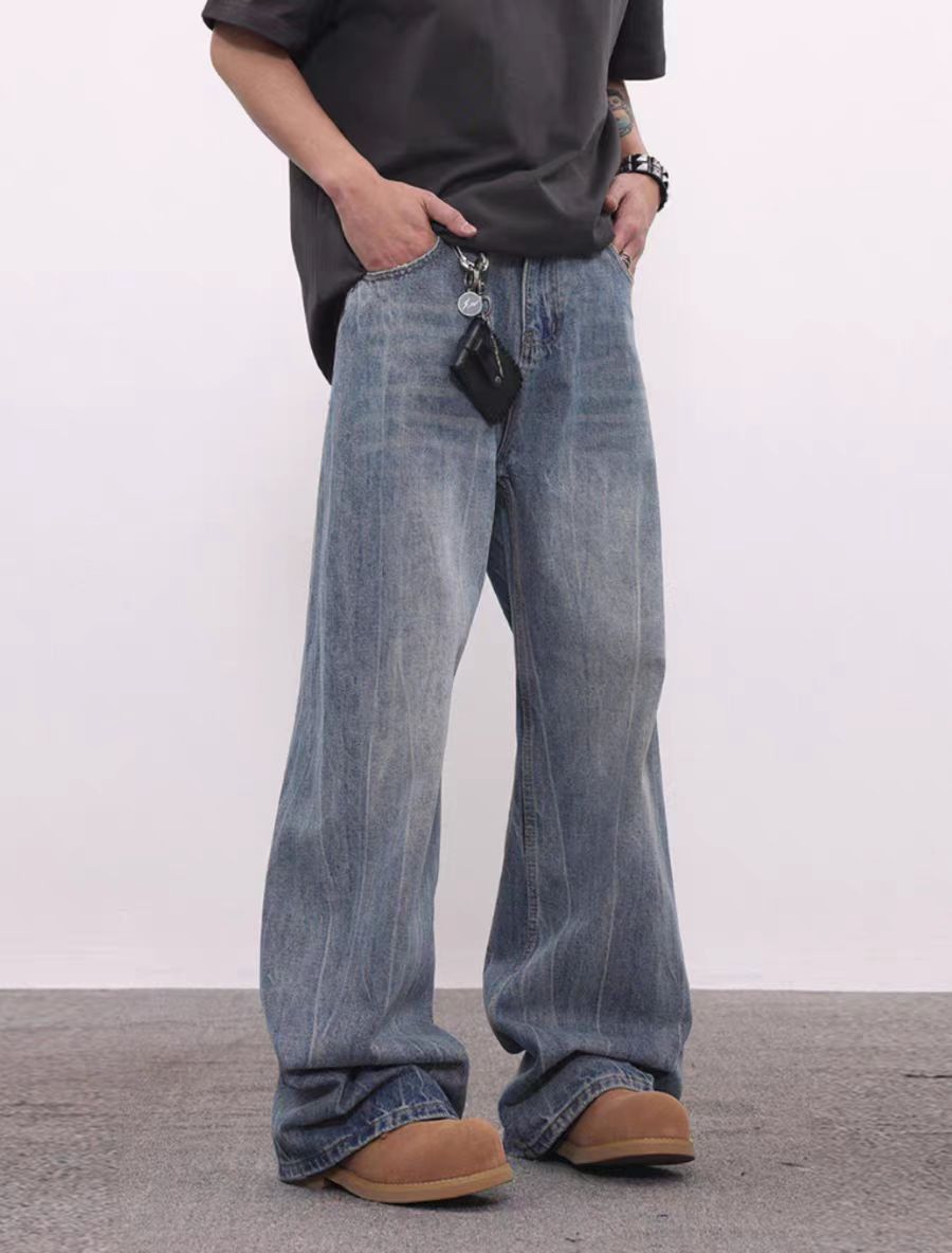 Japanese Brand × Jean baggy vintage washed casual jeans Size US 34 / EU 50 - 2 Thumbnail
