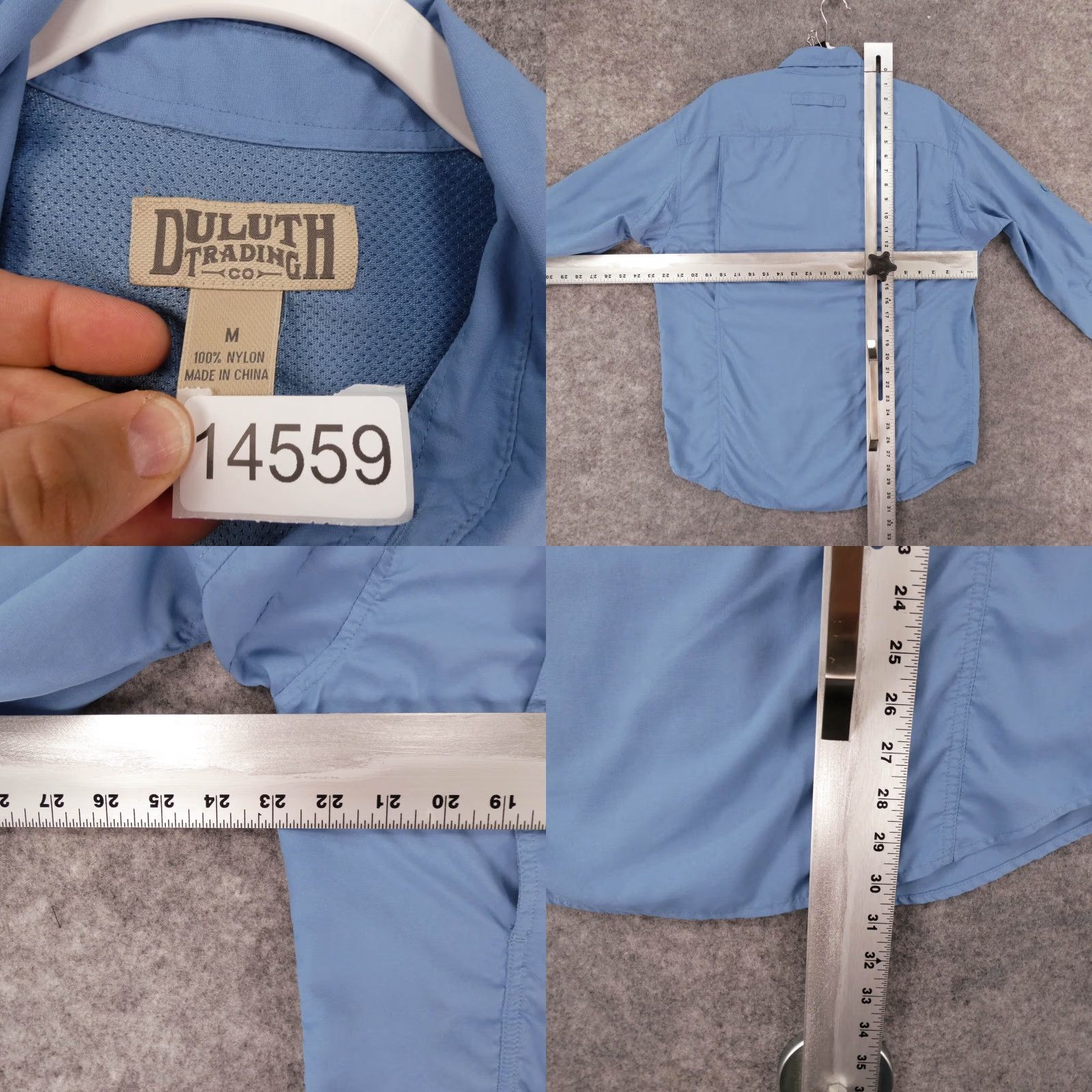 CO Duluth Trading Co Shirt Men Medium Long Sleeve Button Up Blue Lightweight Vented Size US M / EU 48-50 / 2 - 8 Thumbnail