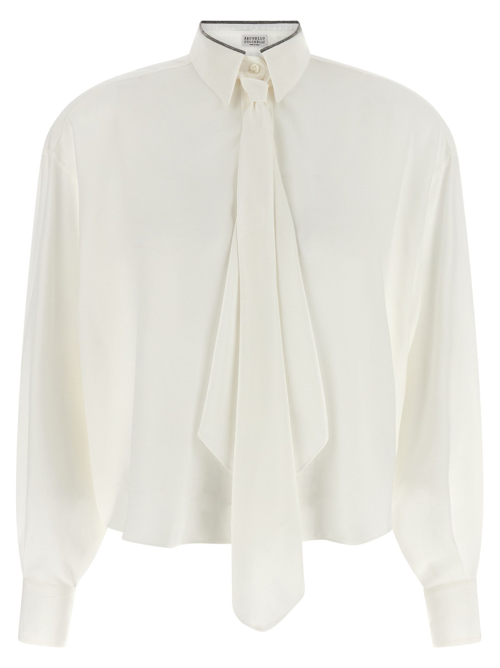Brunello Cucinelli 'Shiny Collar' shirt Size XS / US 0-2 / IT 36-38 - 1 Thumbnail