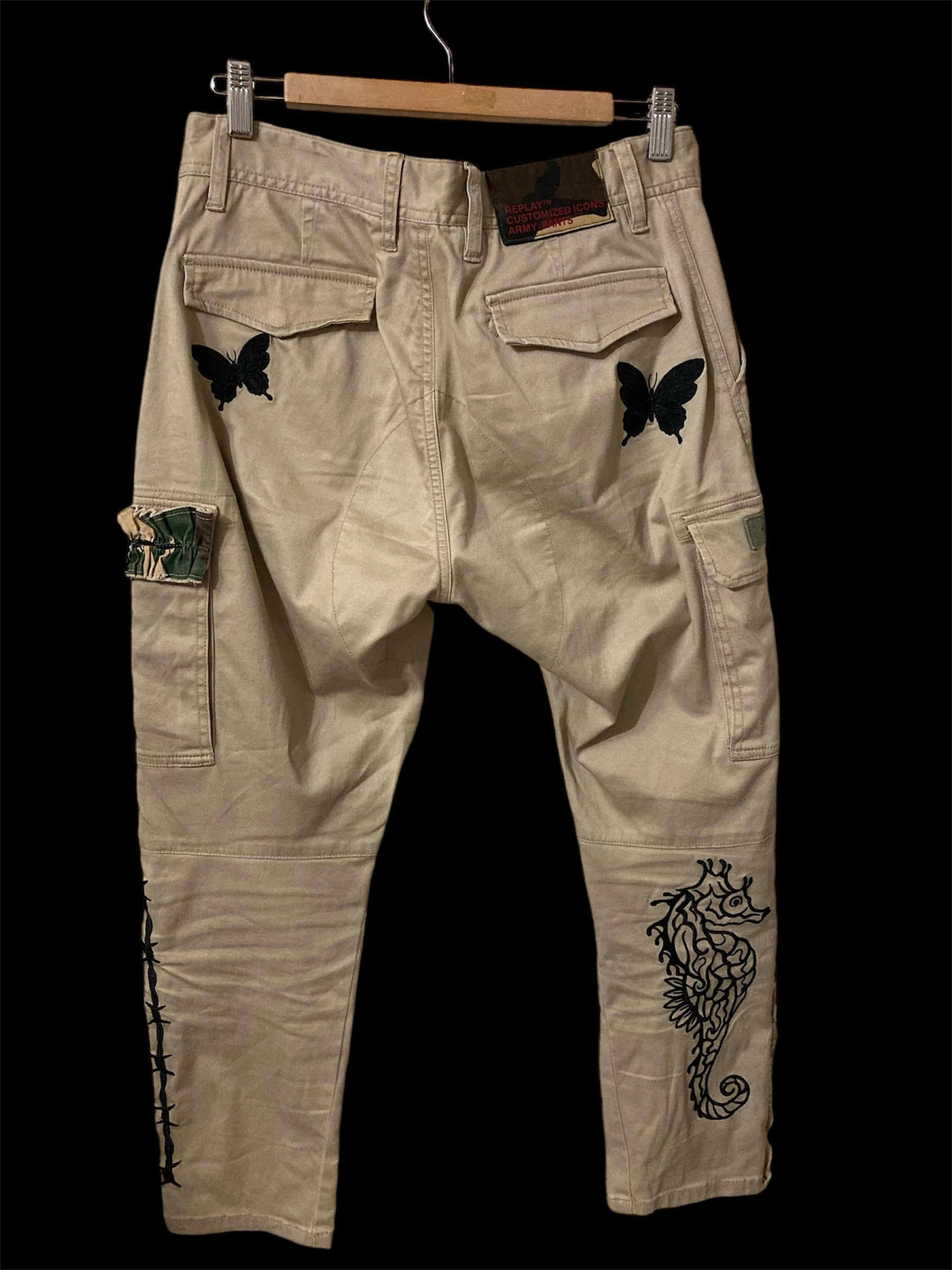 Replay Replay Rare Customized Cargo Style Icons Army Pants Size 29" - 2 Thumbnail