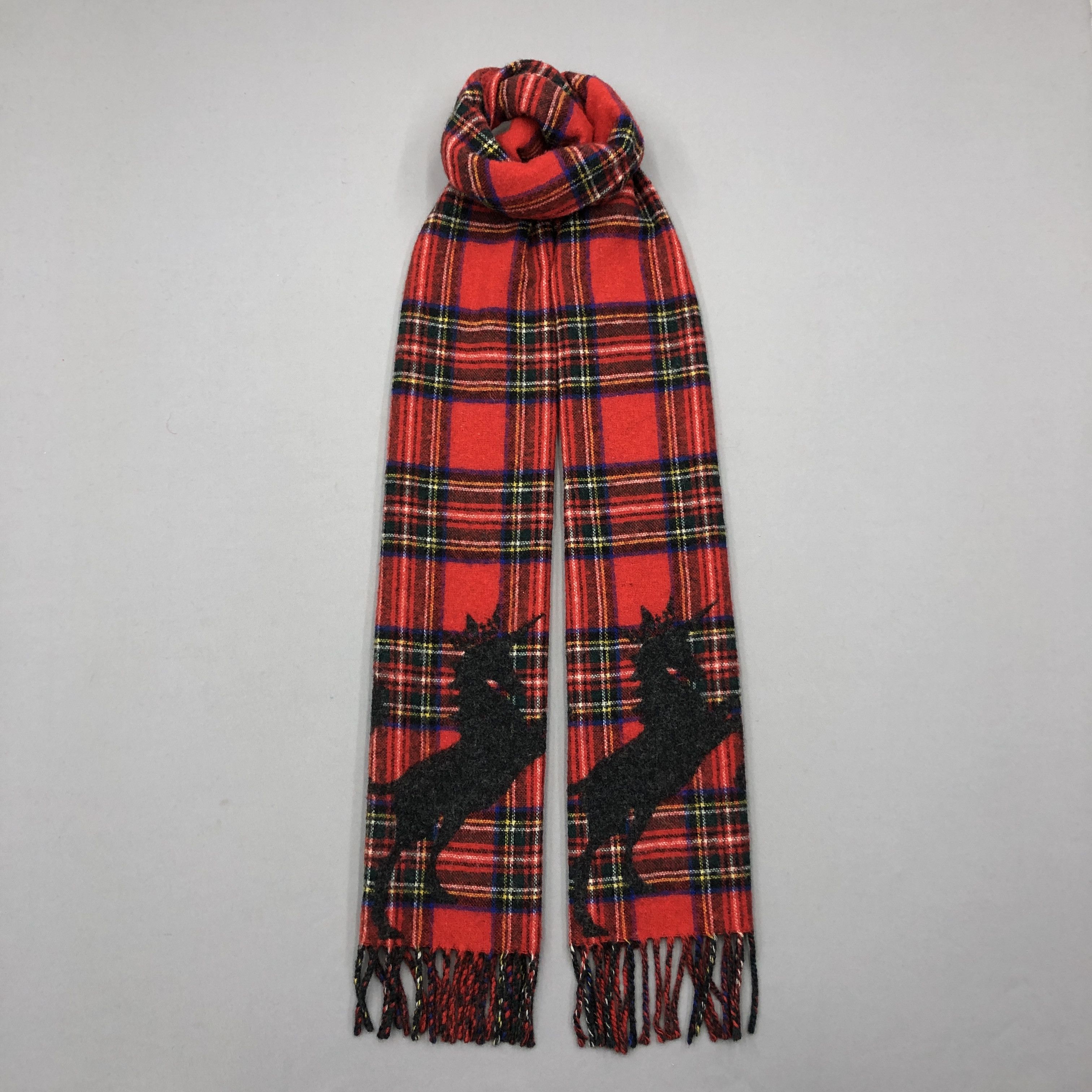 Vintage Glen Prince Scarf Reversible Horse Plaid Scarves