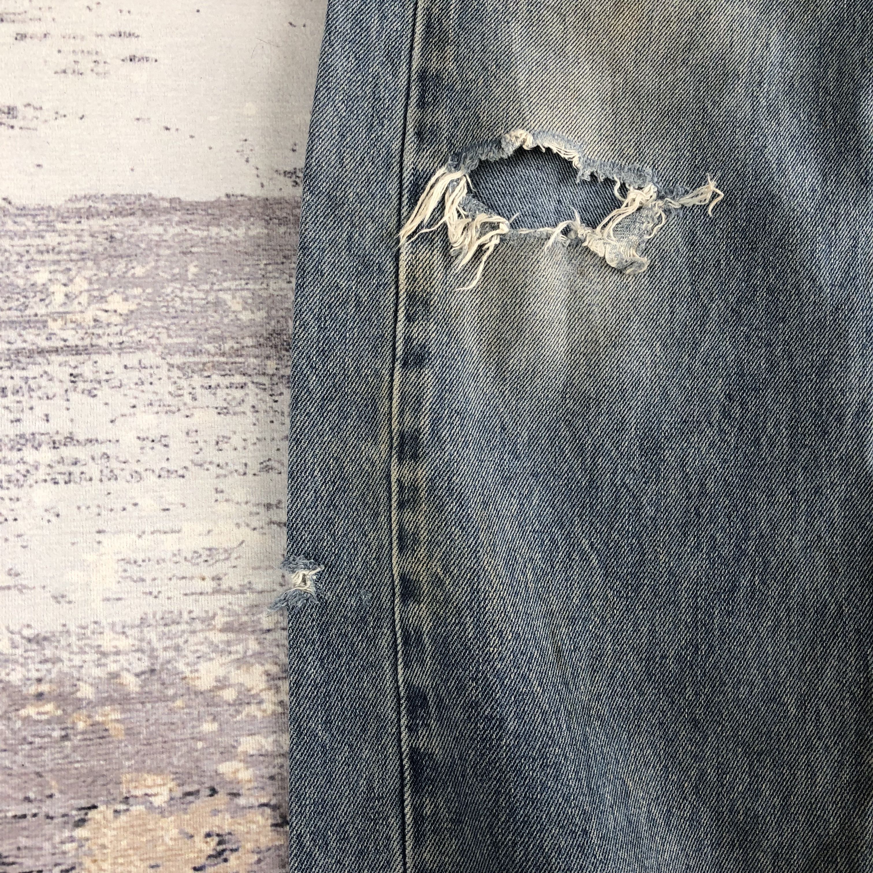Levi's Vintage Levis 505 Distressed Jeans Levi's Mud Faded Denim Size US 34 / EU 50 - 9 Thumbnail