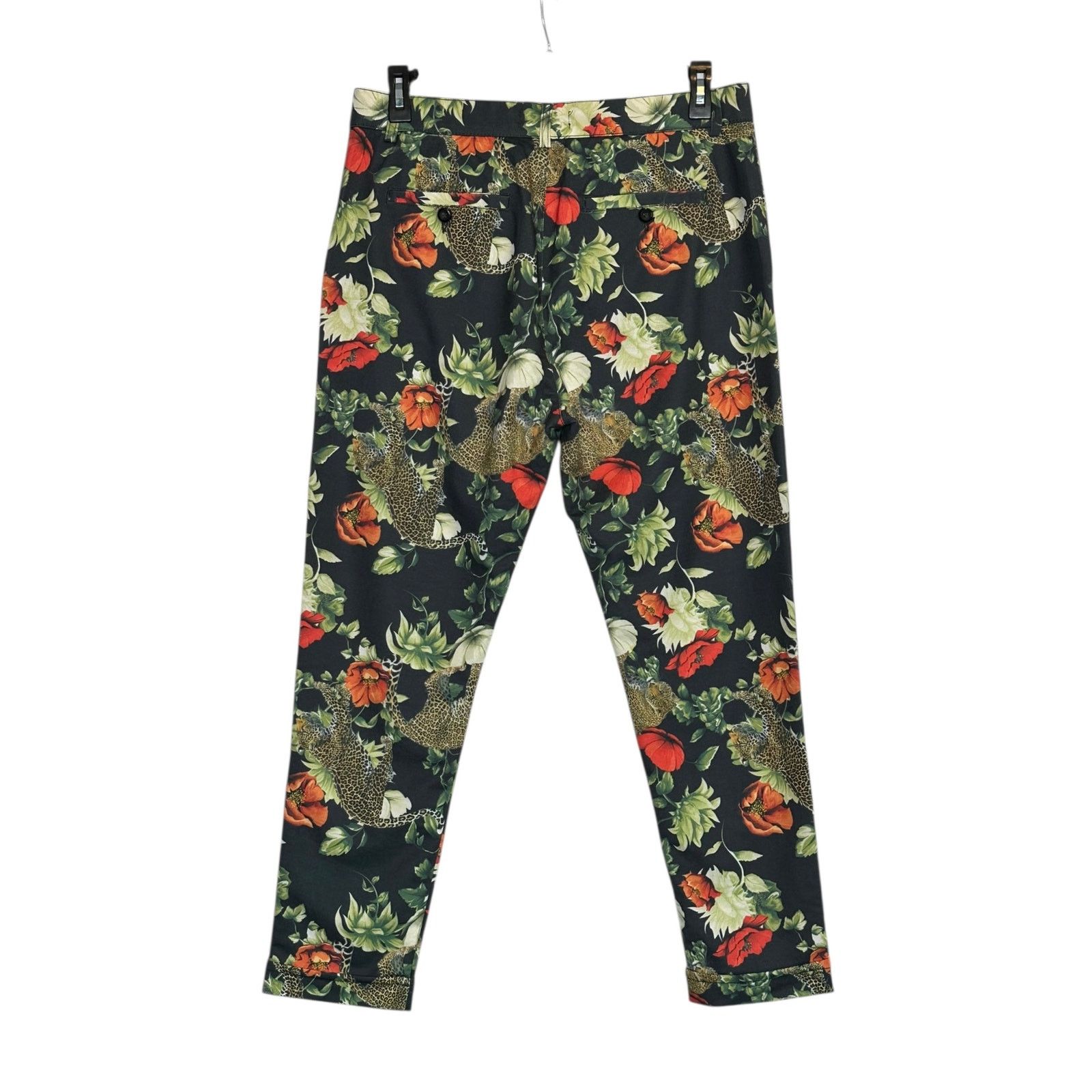 RNT23 RNT 23 floral print pleated cuffed cropped pants size Large Size US 34 / EU 50 - 2 Thumbnail