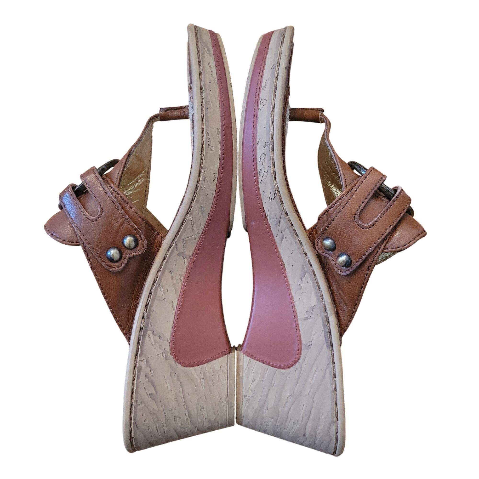 Other Alegria Leather Thong Sandals 6 Brown Comfort Slides LOLA We Size US 6 / IT 36 - 6 Thumbnail