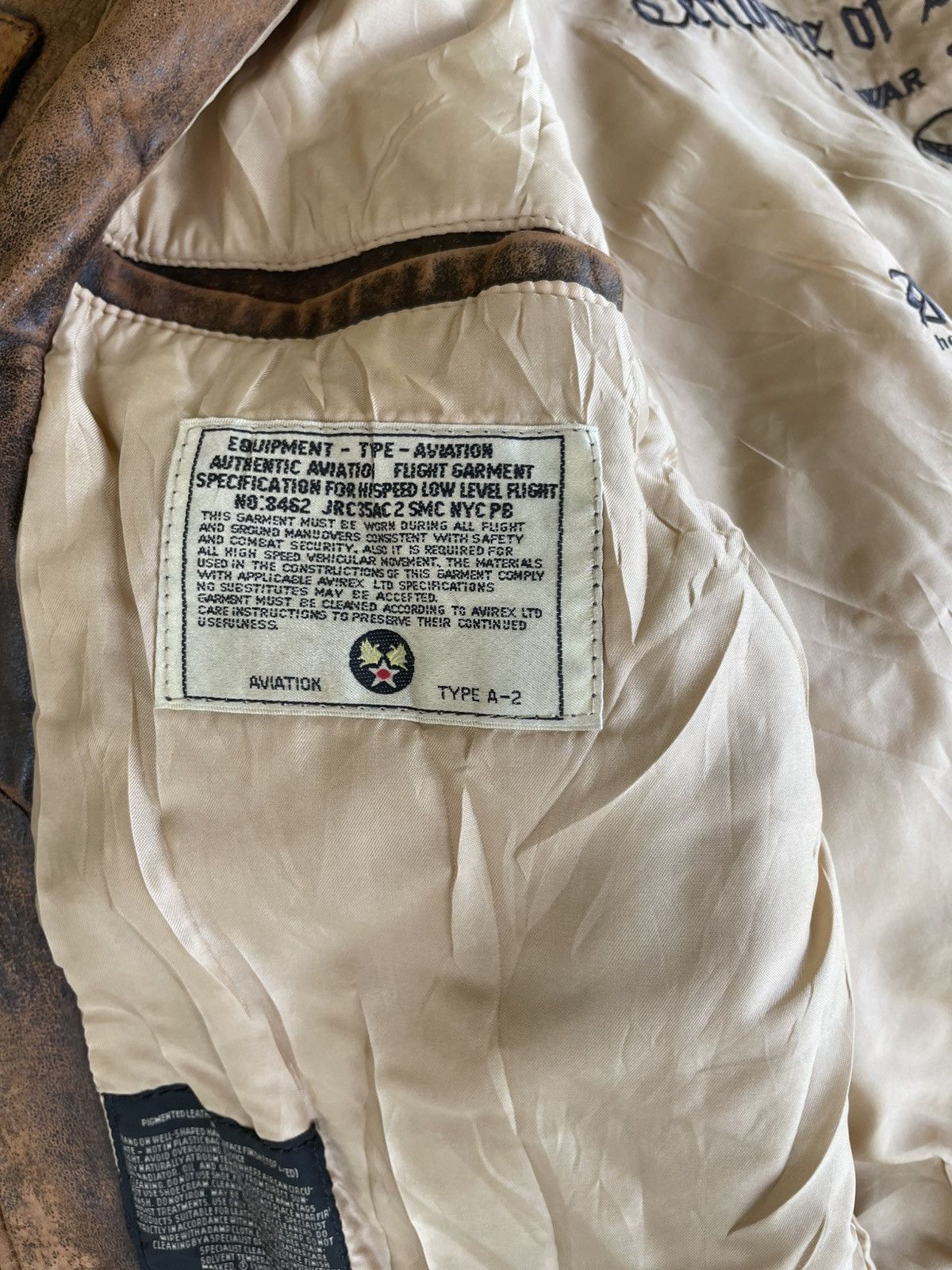Japanese Brand × Vintage Aviation LTD A-2 Brown Flight Leather Jacket Size US XS / EU 42 / 0 - 10 Thumbnail