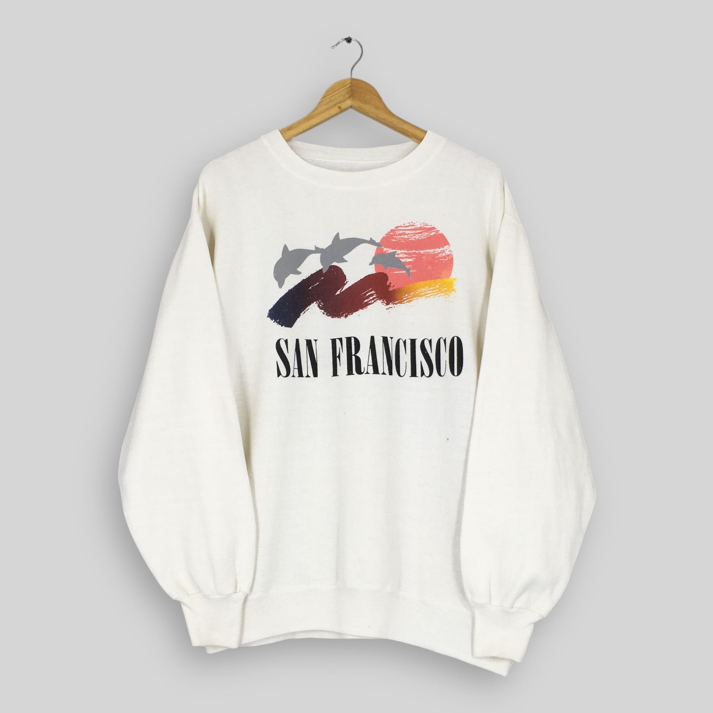 Vintage Vintage 90s San Francisco White Sweatshirt Large Size US L / EU 52-54 / 3 - 1 Thumbnail