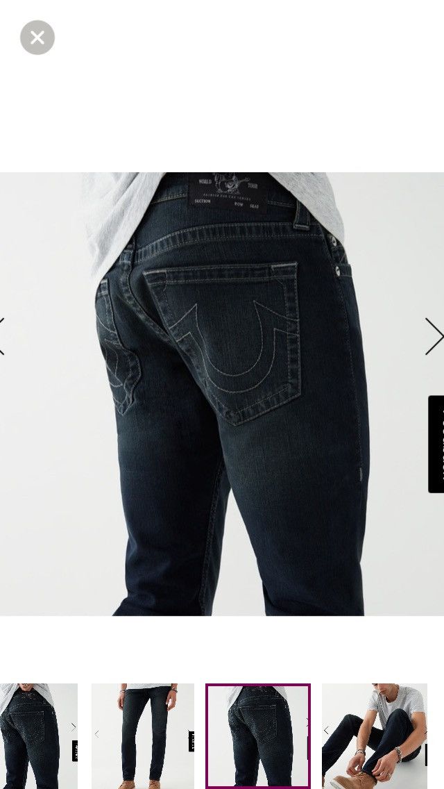 True Religion True Religion Rocco Relaxed Skinny Jeans 31 Size US 31 - 8 Thumbnail