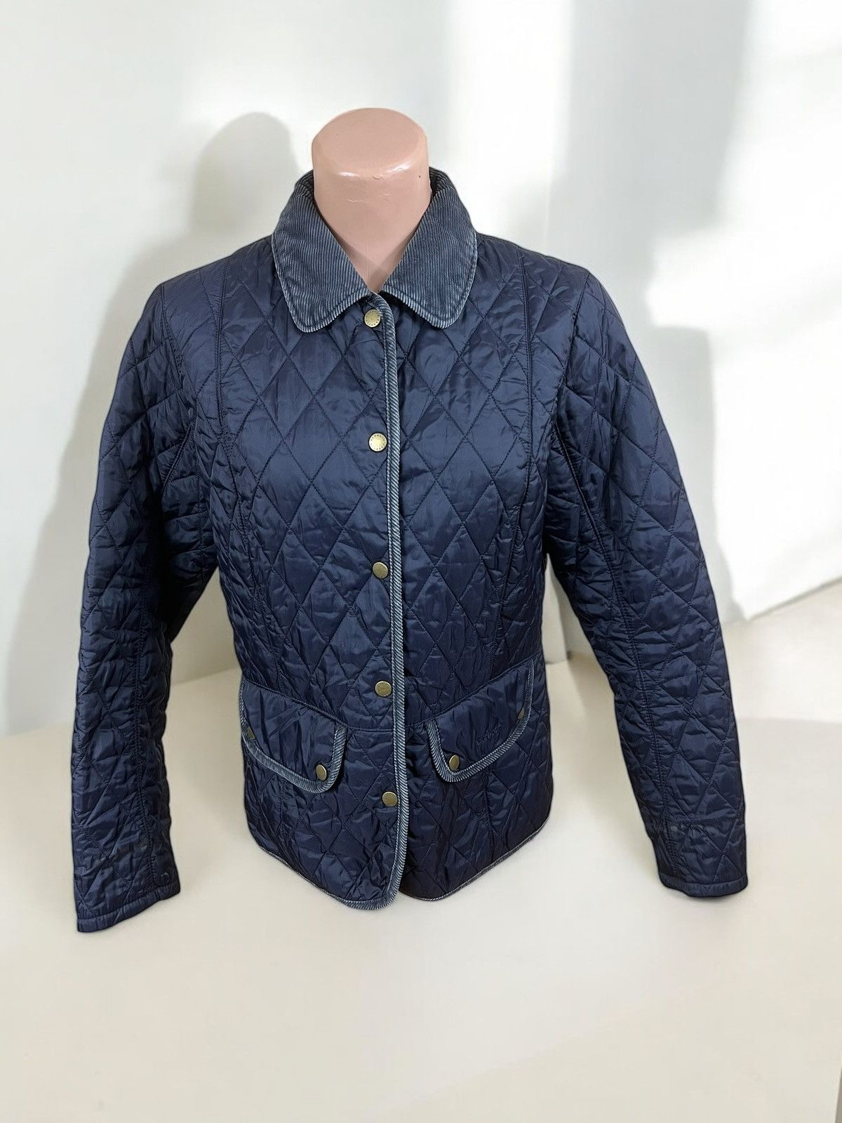 Barbour Barbour Vintage Quilt Navy Jacket size L Size L / US 10 / IT 46 - 1 Thumbnail