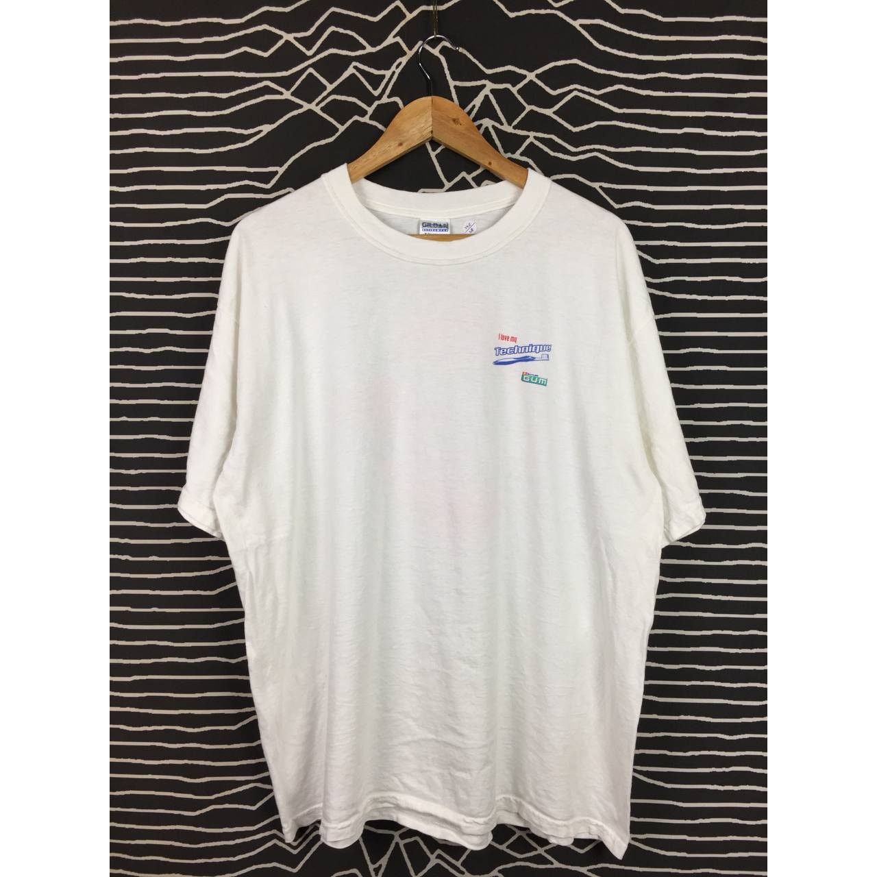 Vintage Vtg Y2K Butler Gum Toothbrush I Love My Technique Promo Tee Size US XL / EU 56 / 4 - 6 Thumbnail