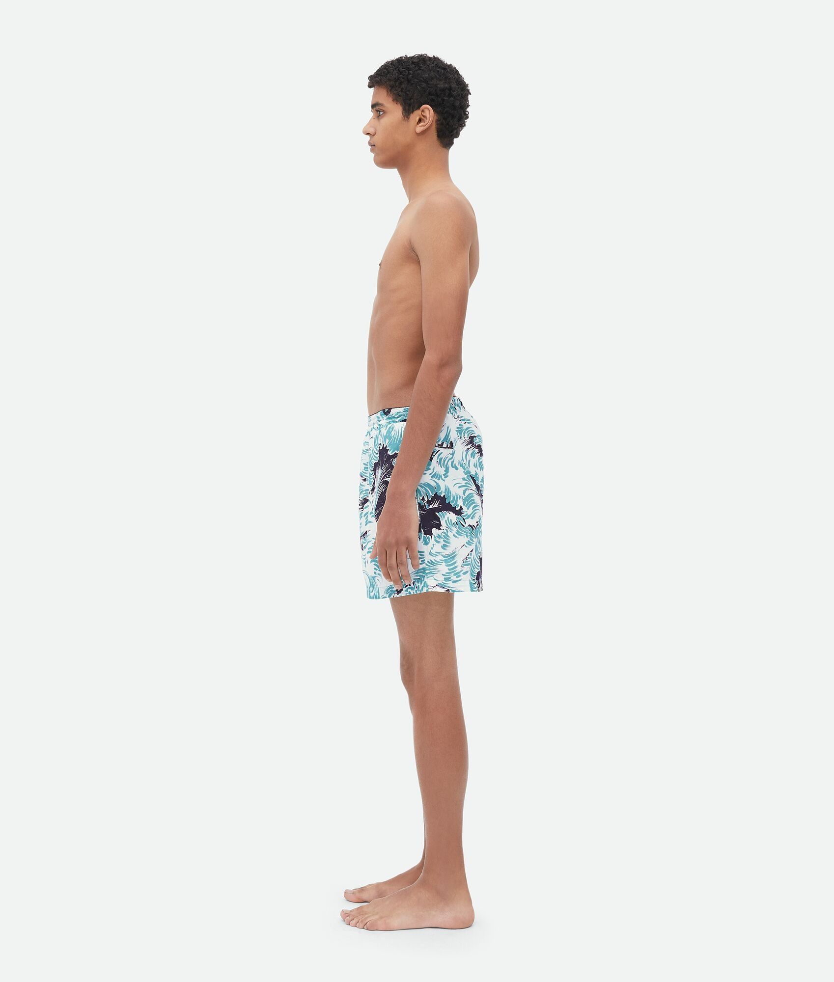 Bottega Veneta o1n1vont1024 Printed Nylon Swim Shorts in Multicolor Size US 30 / EU 46 - 2 Thumbnail