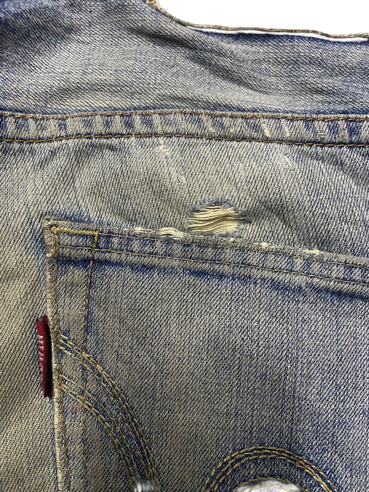Junya Watanabe Japanese Brand Edwin XV 404 Mud Wash Distressed Baggy Jeans Size US 34 / EU 50 - 16 Thumbnail