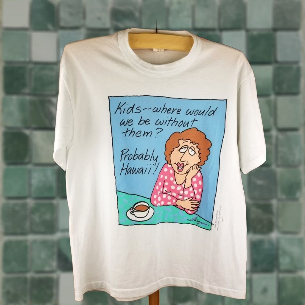 Vintage VINATGE 90' HALLMARK SHOEBOX GREETHINGS SINGLE STITCH T-SHIRT LARGE WHITE MEN Size US L / EU 52-54 / 3 - 1 Thumbnail