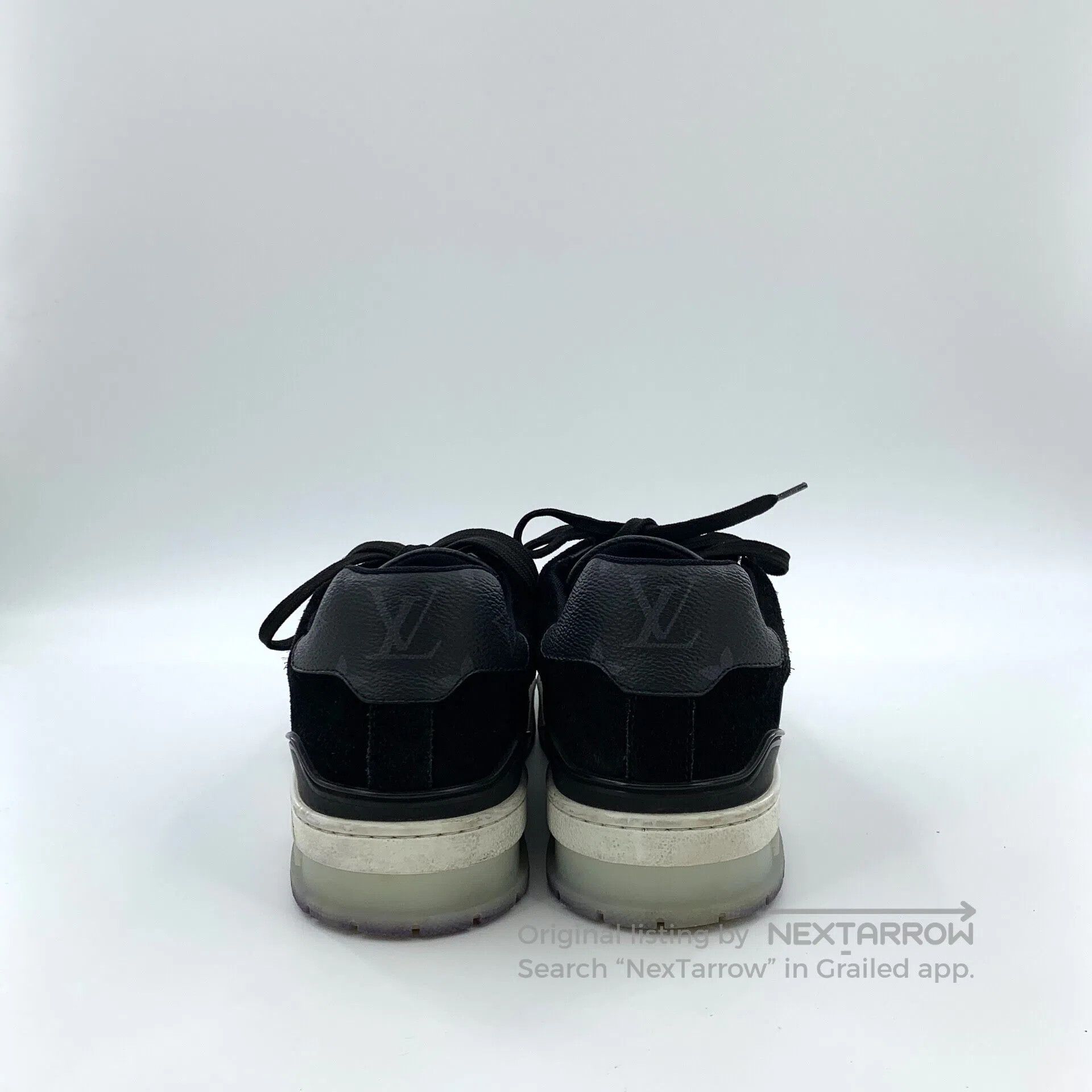 Louis Vuitton Louis Vuitton Black Logo Monogrammed Lace-up Leisure Flat- Size US 8.5 / EU 41-42 - 4 Thumbnail
