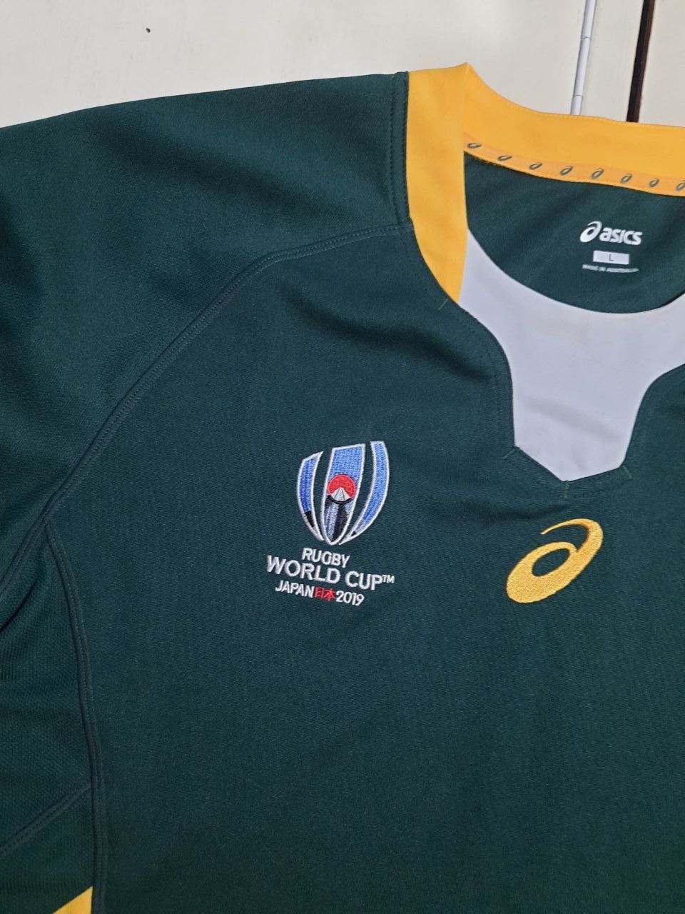 Asics Asics South Africa World Cup Japan 2019 Rugby Shirt Size US L / EU 52-54 / 3 - 8 Thumbnail