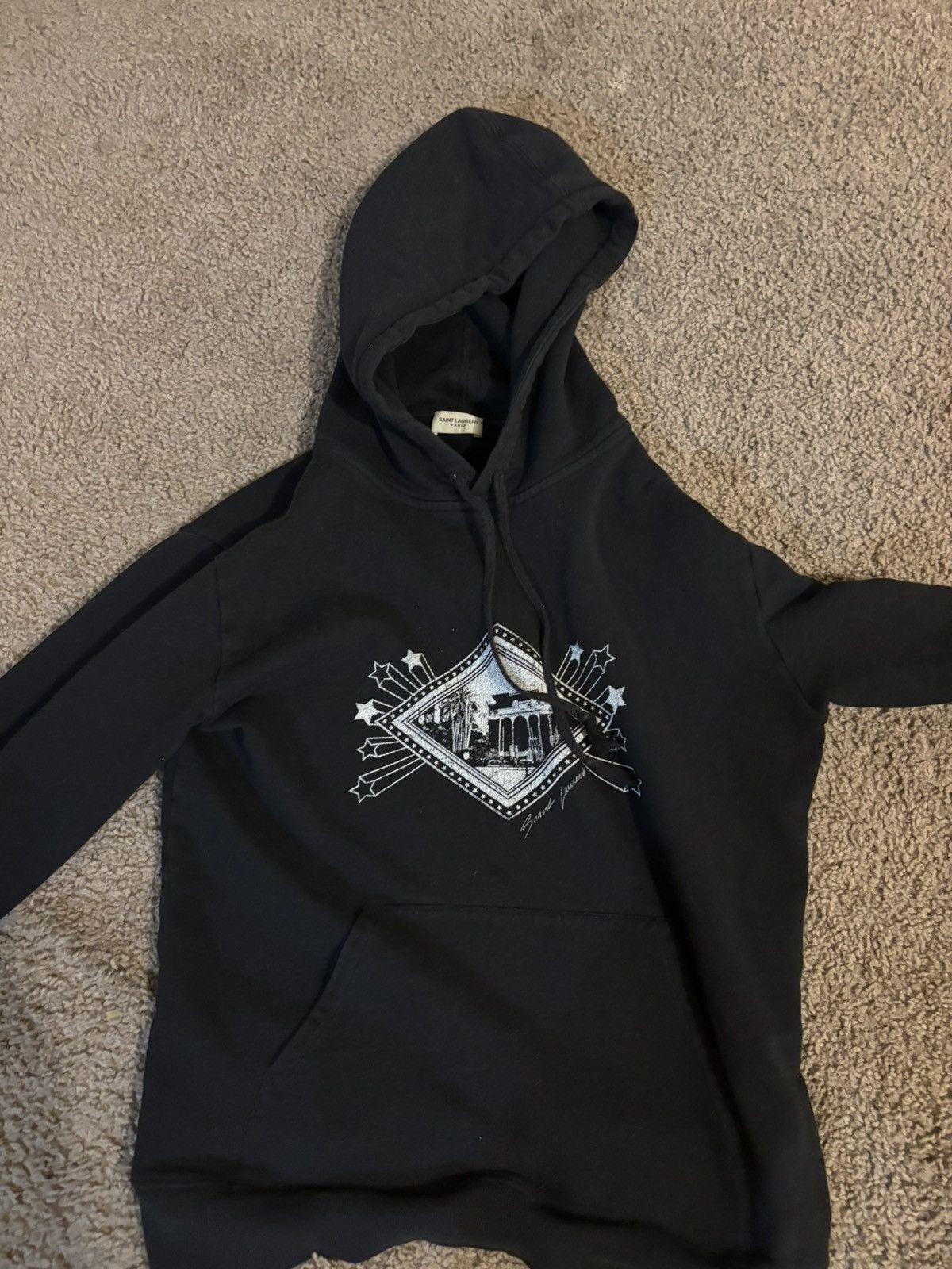 Saint Laurent Paris SS19 Saint Laurent Majorelle hoodie Size US M / EU 48-50 / 2 - 1 Thumbnail